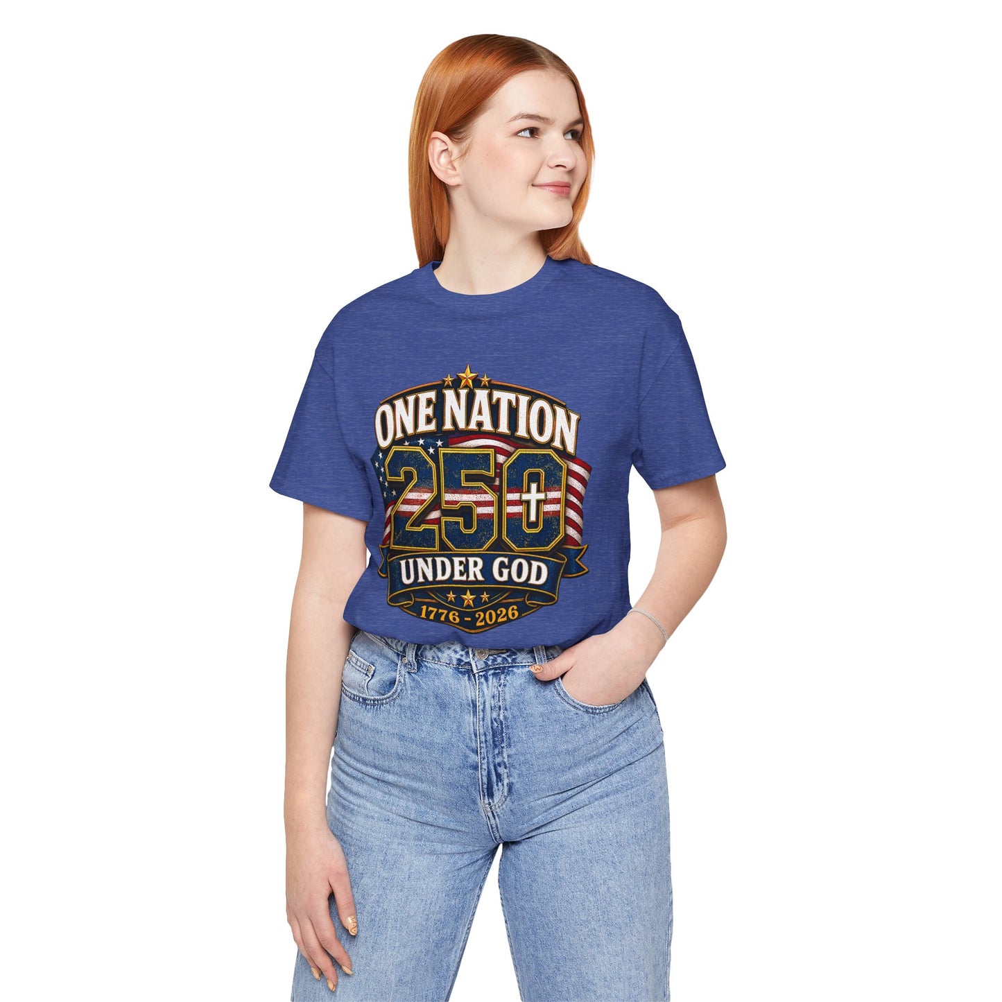 250th USA Independence T-Shirt — "One Nation Under God" 1776–2026 Patriotic Tee