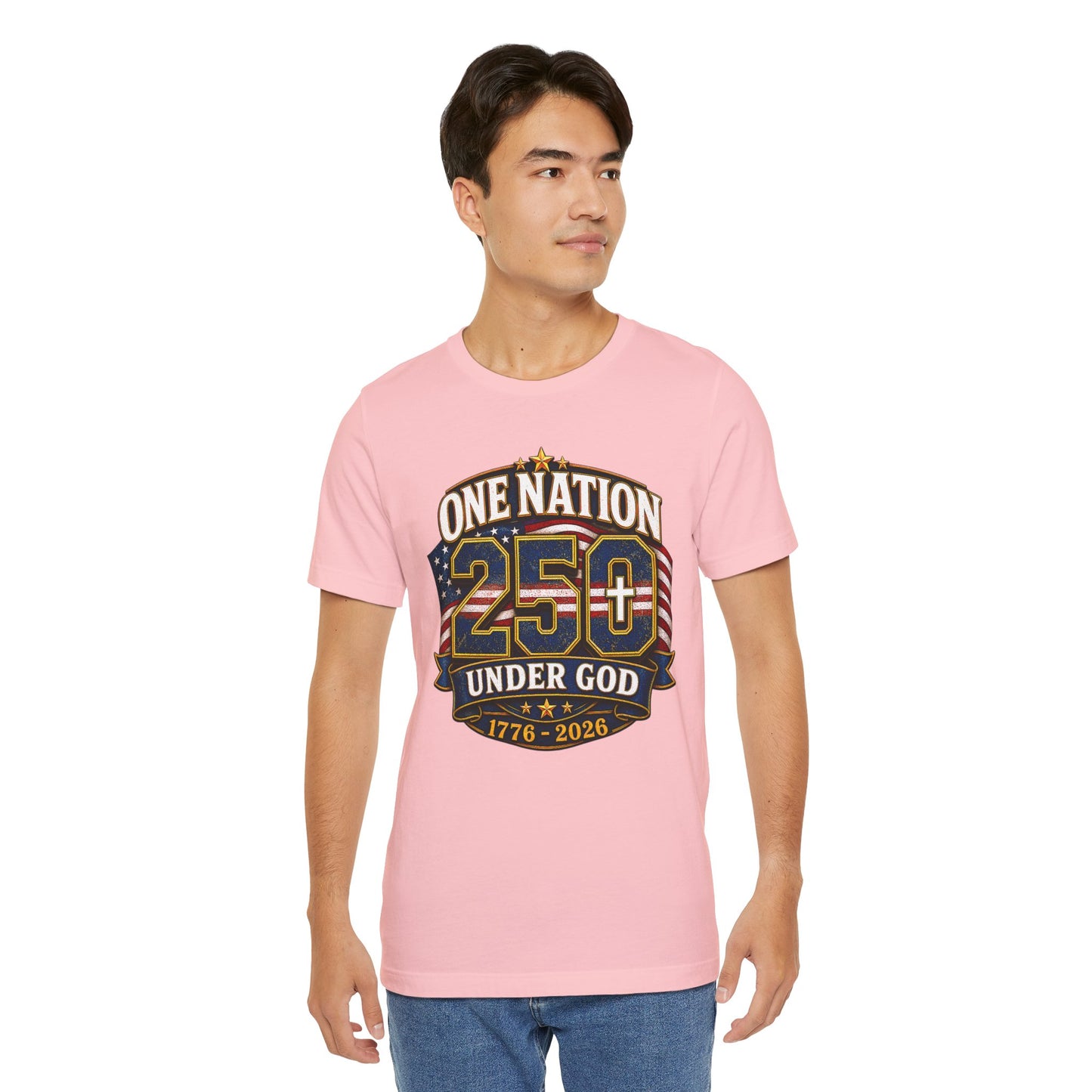 250th USA Independence T-Shirt — "One Nation Under God" 1776–2026 Patriotic Tee