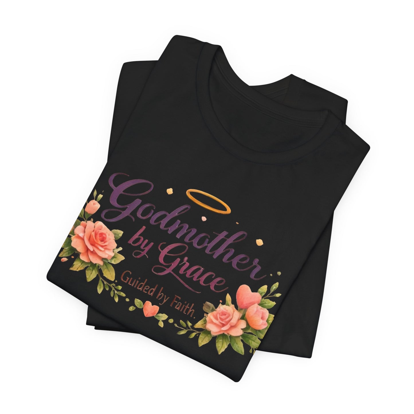Godmother by Grace Floral Tee — 'Guided by Faith' Godmother T-Shirt