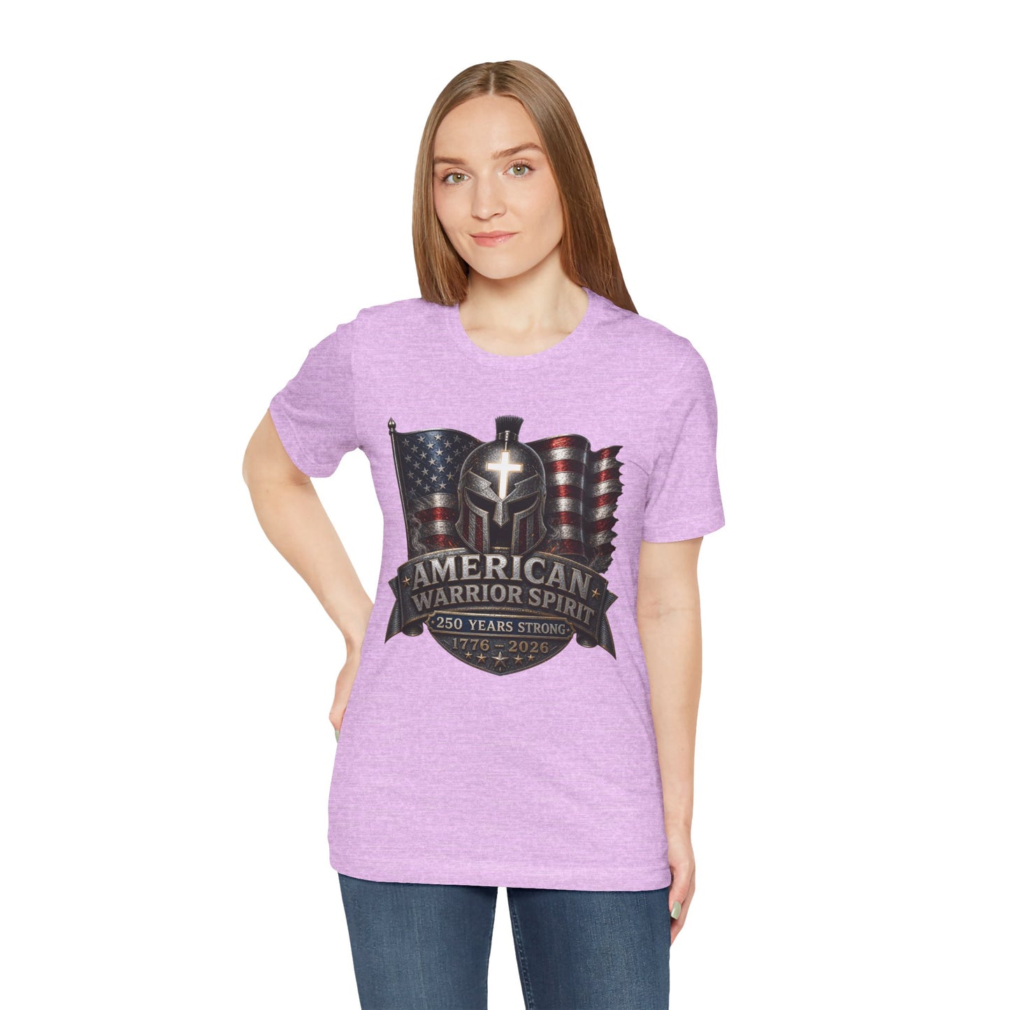 American Warrior Spirit T-Shirt – Patriotic 250 Years Strong Tee (1776–2026)