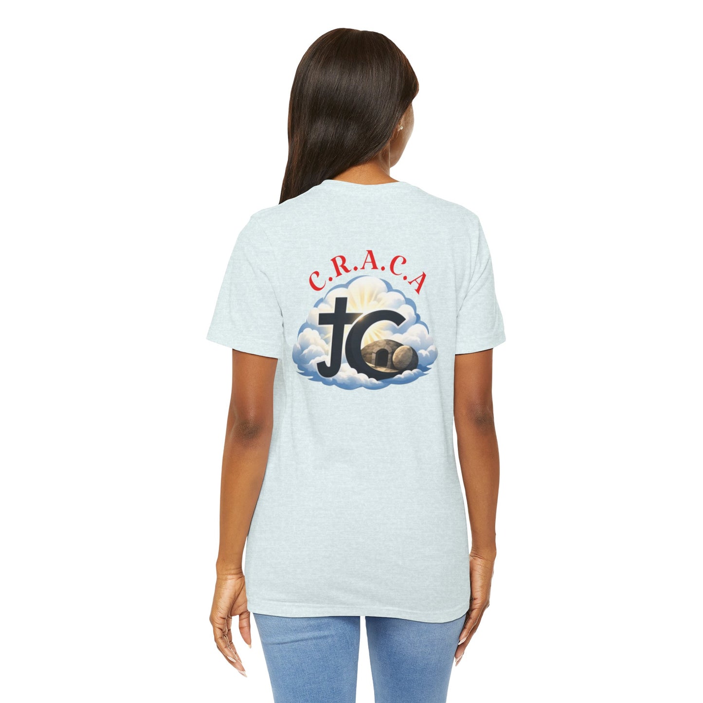 Christian JC Cross Tee — CRACA (Crucified.Risen.And.Coming.Again) Graphic T‑Shirt