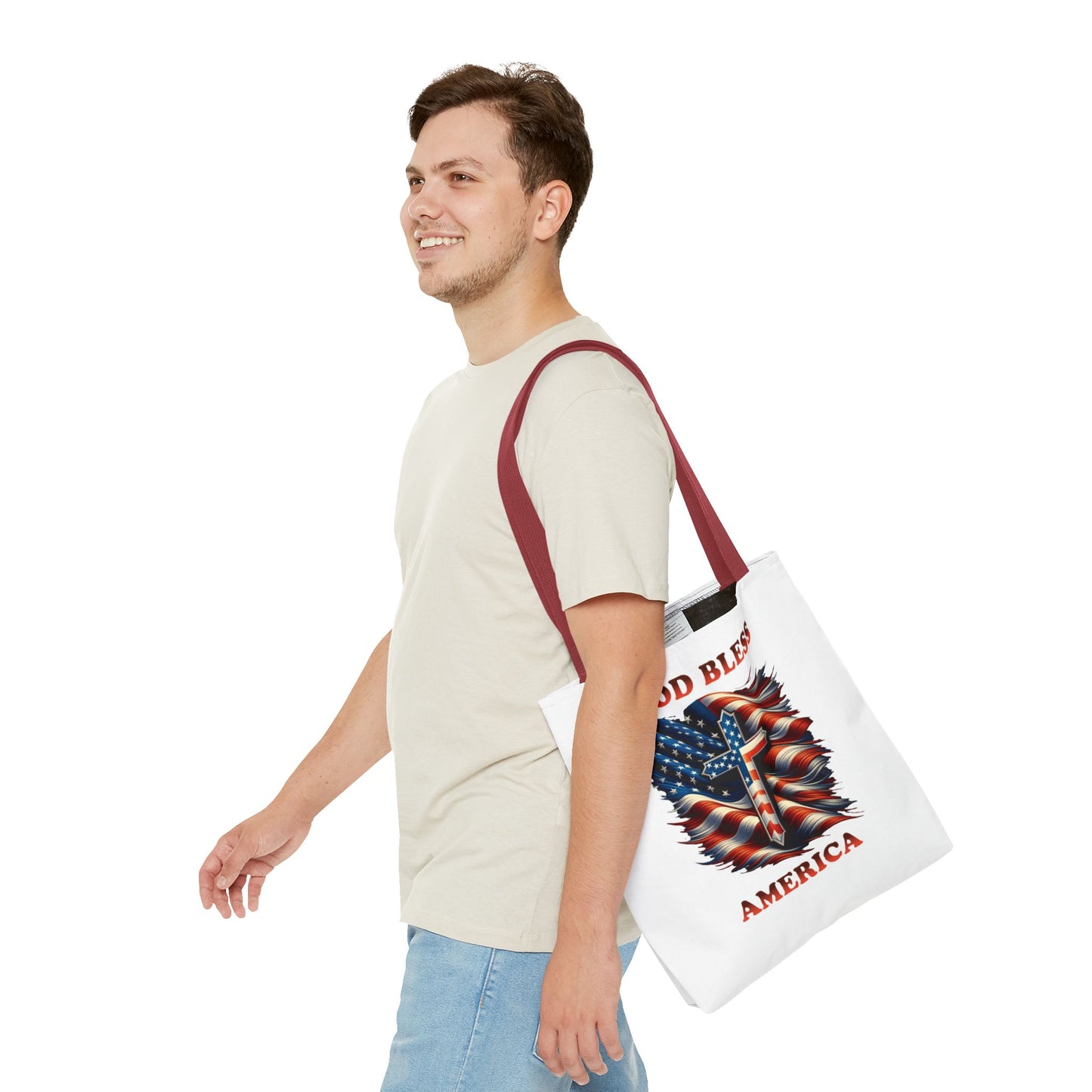 Tote Bag (AOP) "GOD BLESS AMERICA"