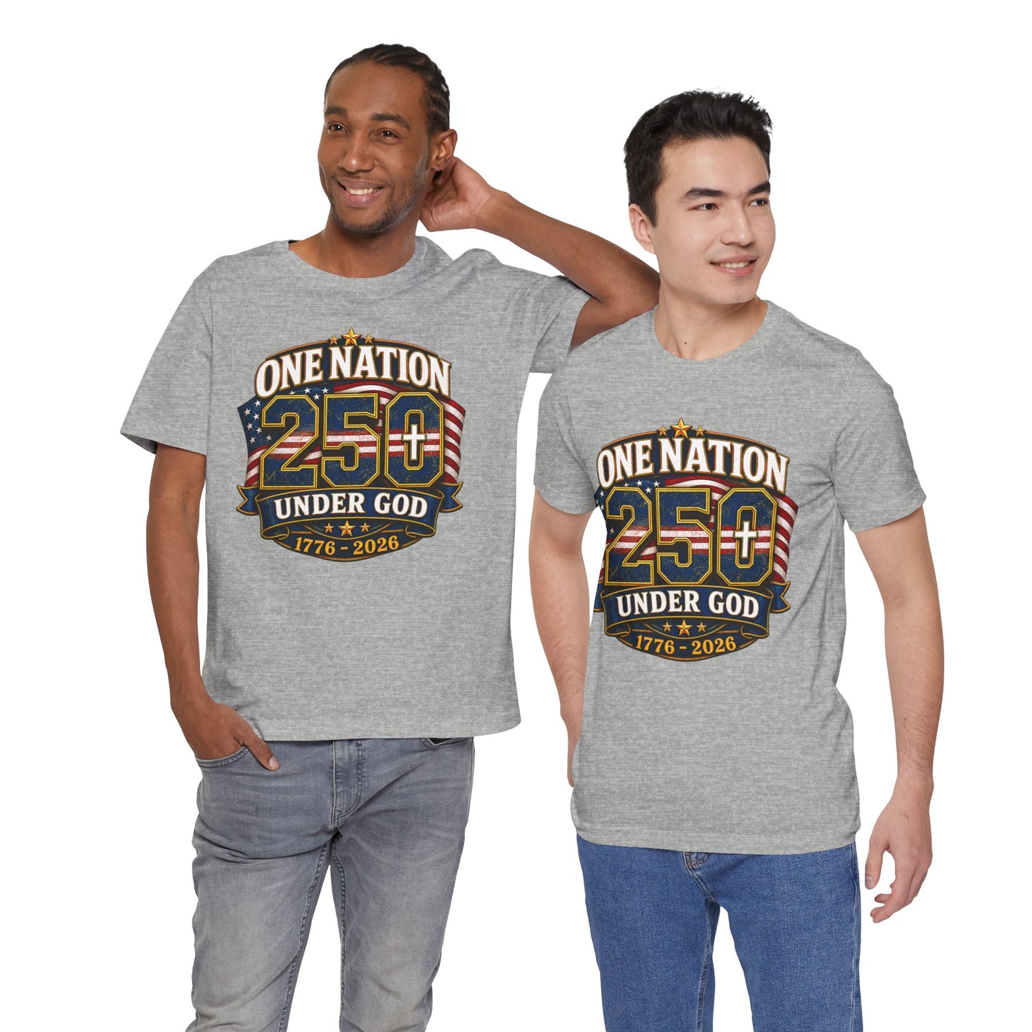 250th USA Independence T-Shirt — "One Nation Under God" 1776–2026 Patriotic Tee