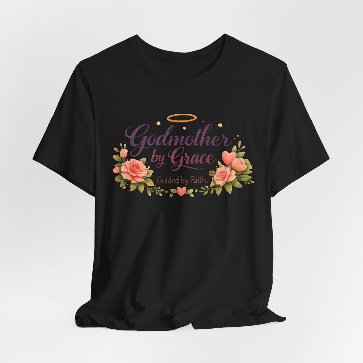 Godmother by Grace Floral Tee — 'Guided by Faith' Godmother T-Shirt