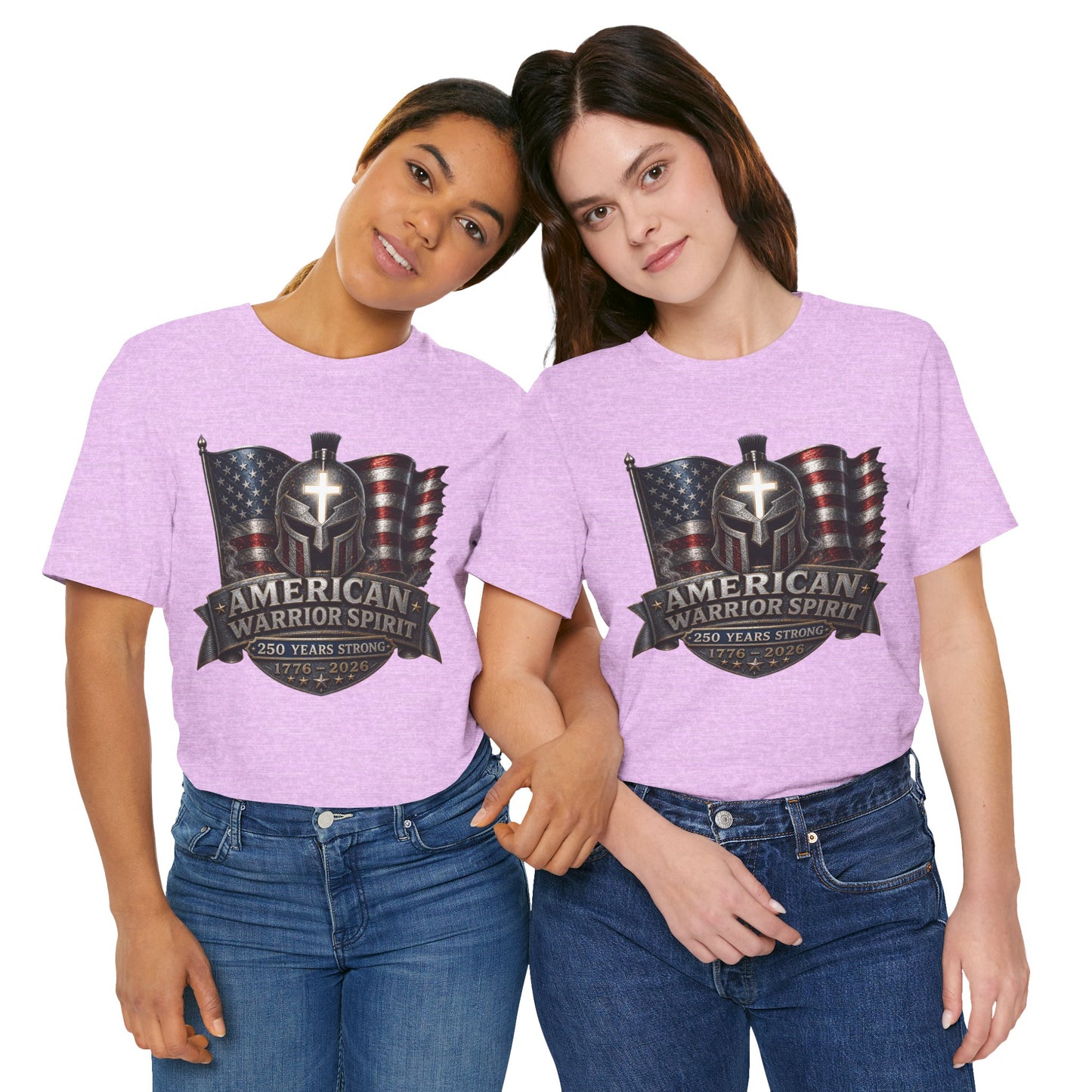 American Warrior Spirit T-Shirt – Patriotic 250 Years Strong Tee (1776–2026)