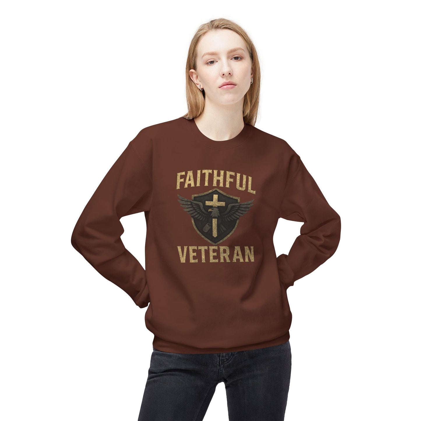Faithful Veteran Crewneck Sweatshirt Design