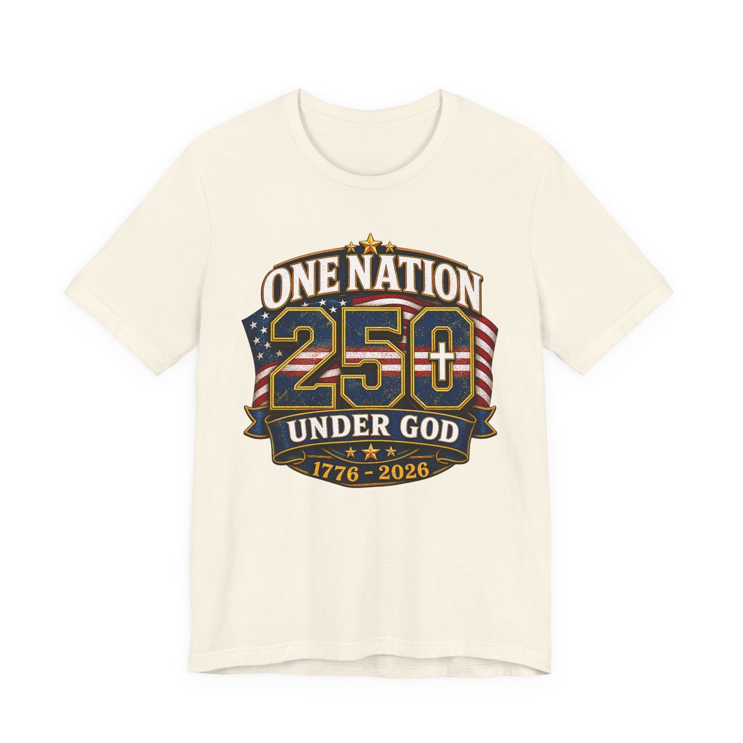 250th USA Independence T-Shirt — "One Nation Under God" 1776–2026 Patriotic Tee