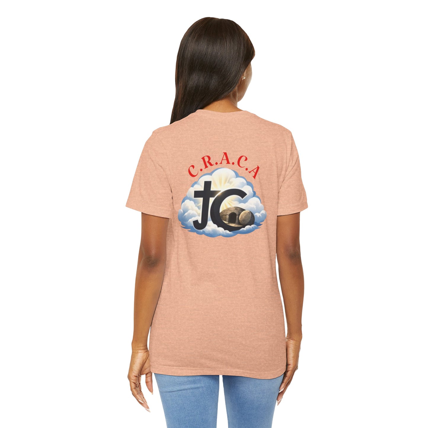 Christian JC Cross Tee — CRACA (Crucified.Risen.And.Coming.Again) Graphic T‑Shirt