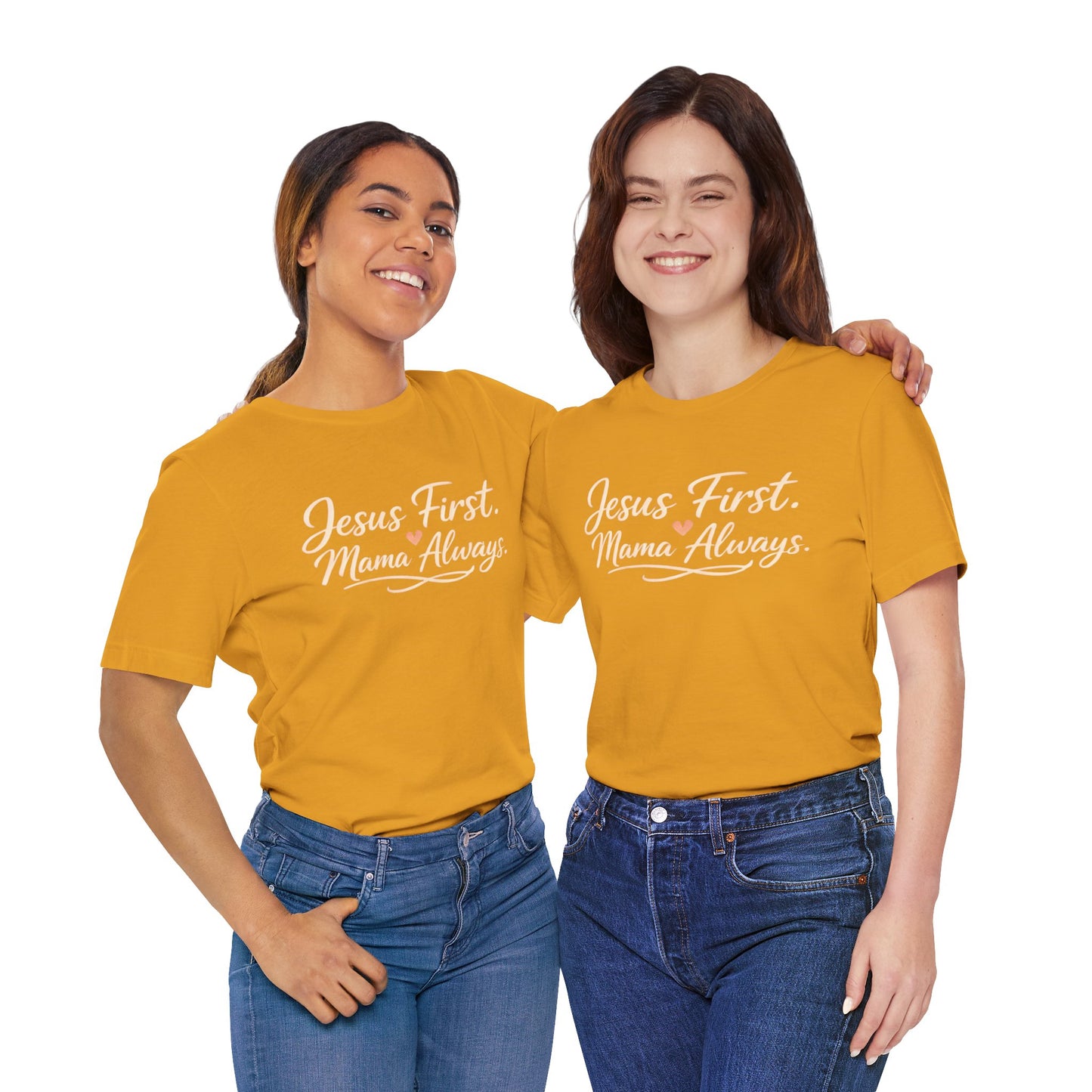 T-Shirt — "Jesus First, Mama Always" Faithful Mom Tee