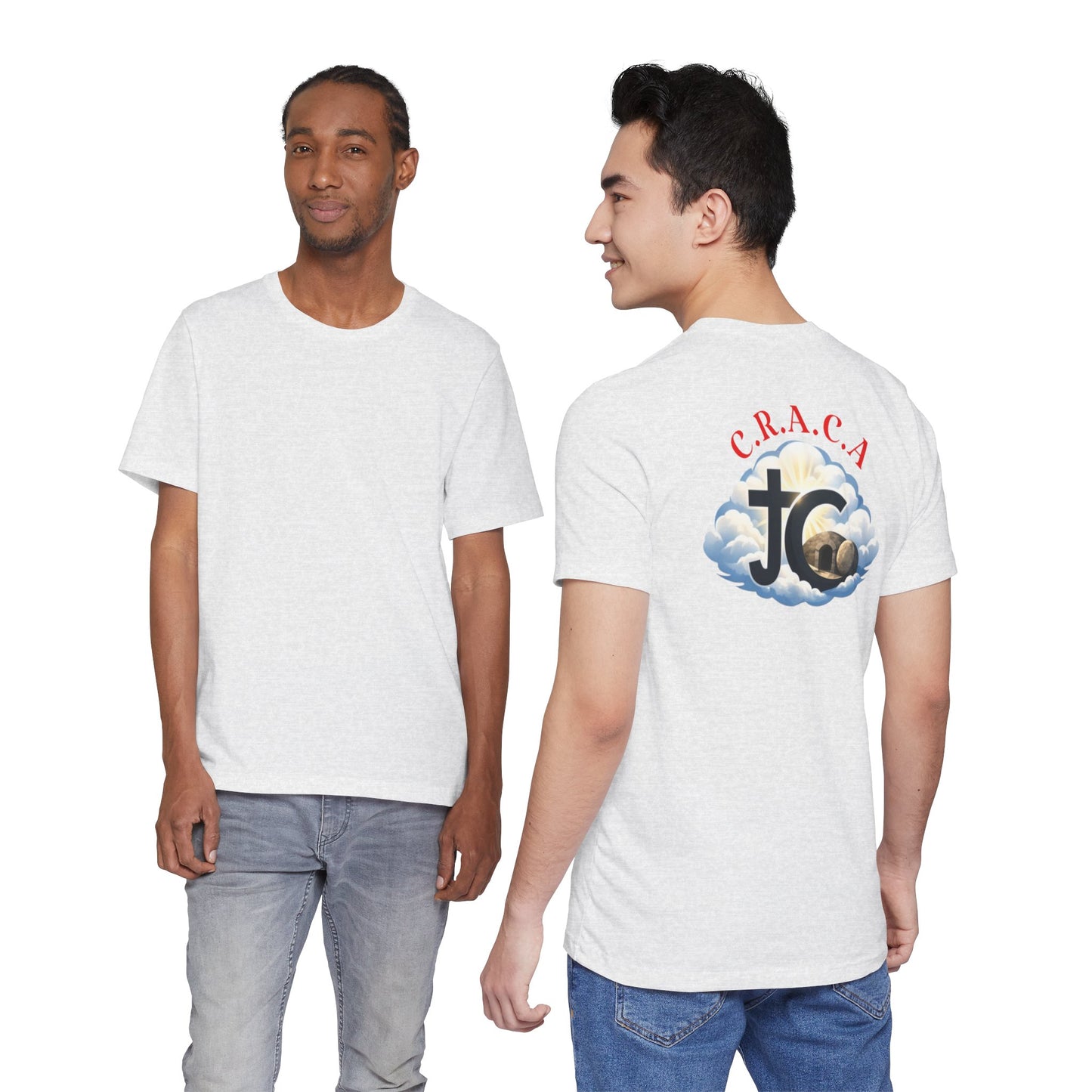Christian JC Cross Tee — CRACA (Crucified.Risen.And.Coming.Again) Graphic T‑Shirt