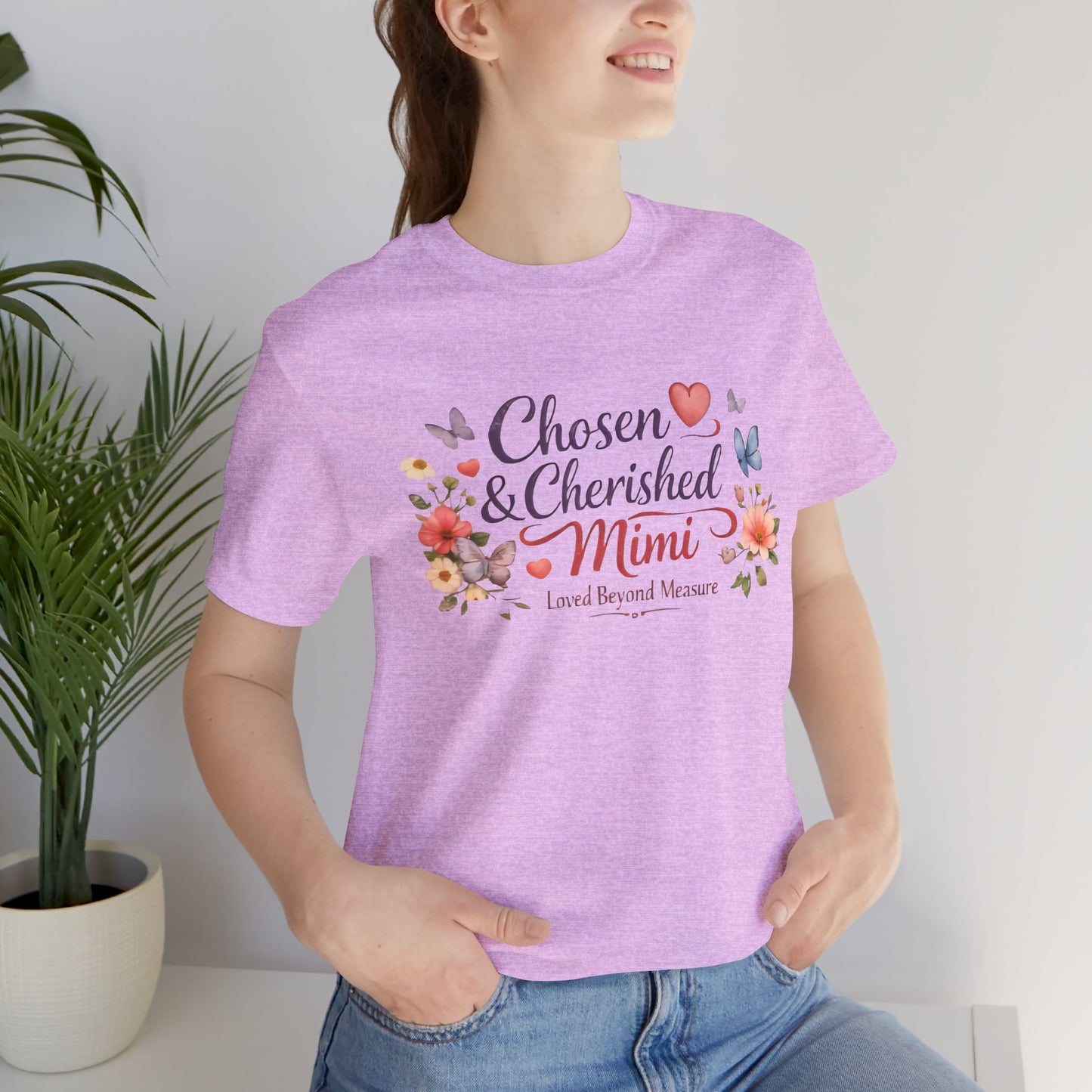 Chosen & Cherished Mimi Tee — Floral 'Loved Beyond Measure' Grandma Shirt