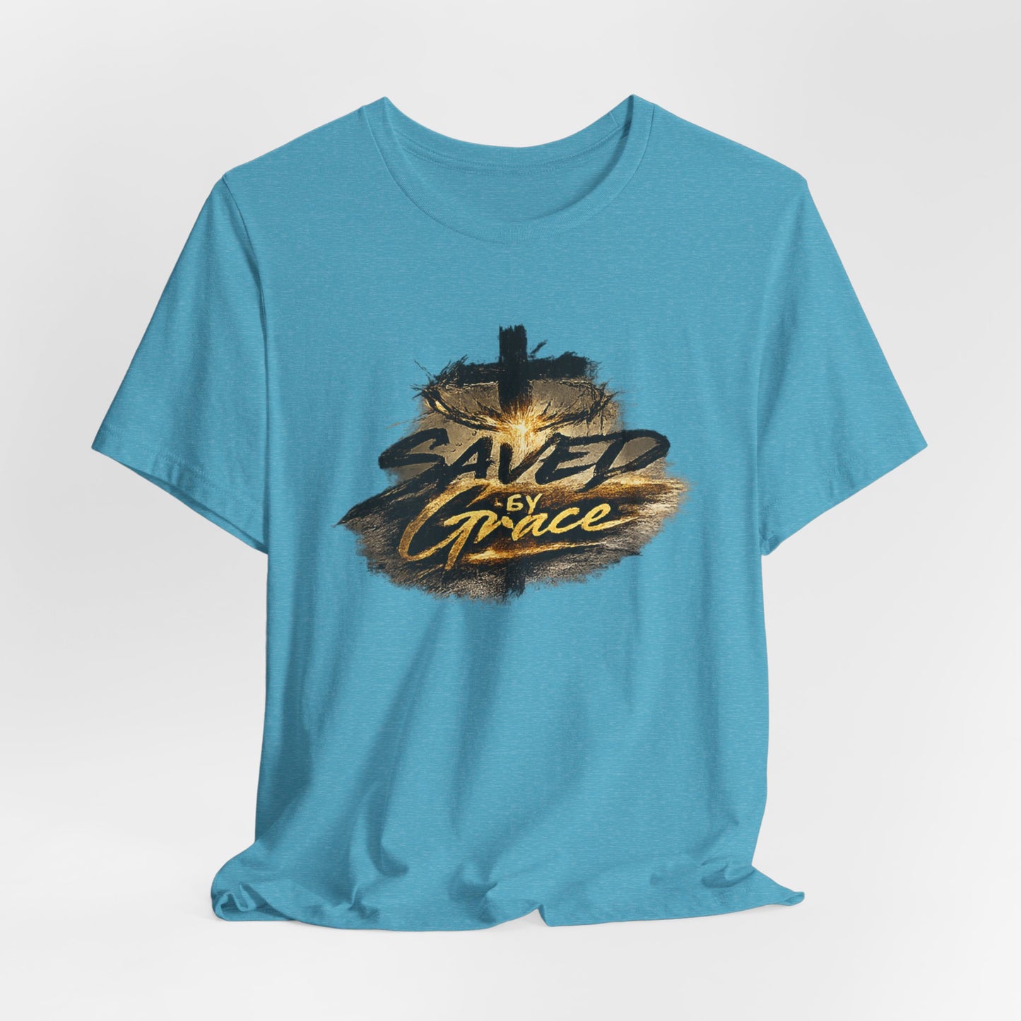 Saved By Grace T‑Shirt — Christian Cross Faith Tee