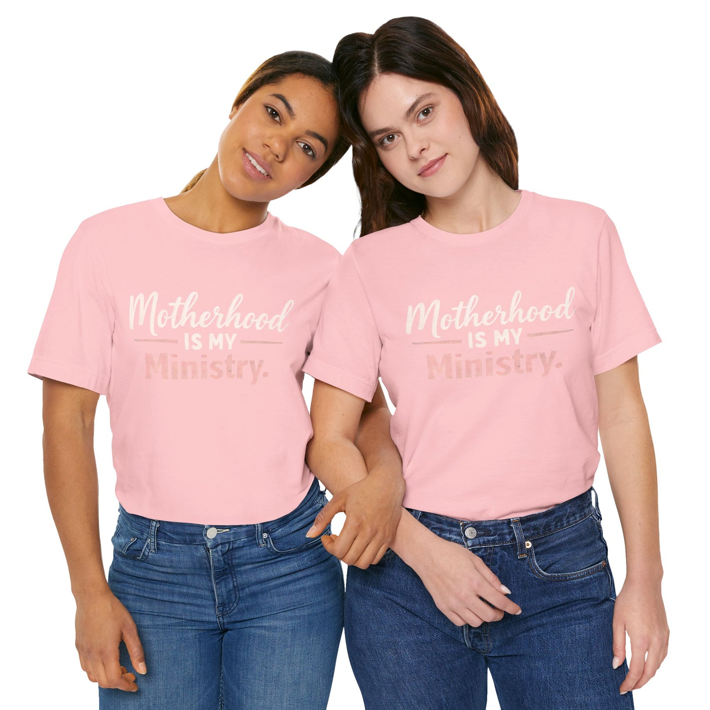 T-Shirt — "Motherhood Is My Ministry" Inspirational Mom Tee