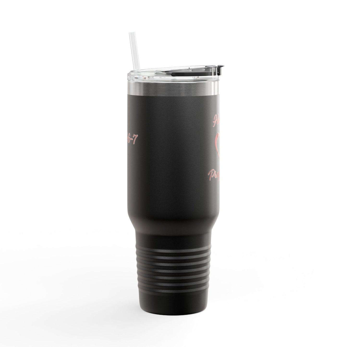 Travel Mug - "How can I pray for you" with Heart and Praying Hands Design