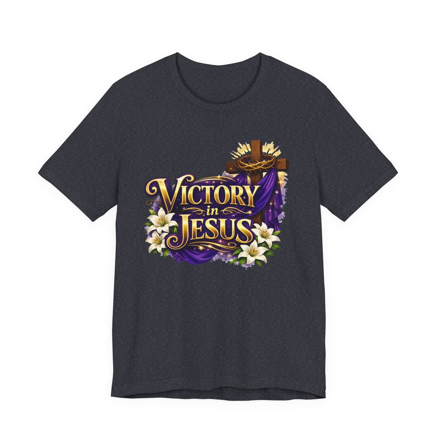 Victory In Jesus Christian T-Shirt — Cross Faith Tee