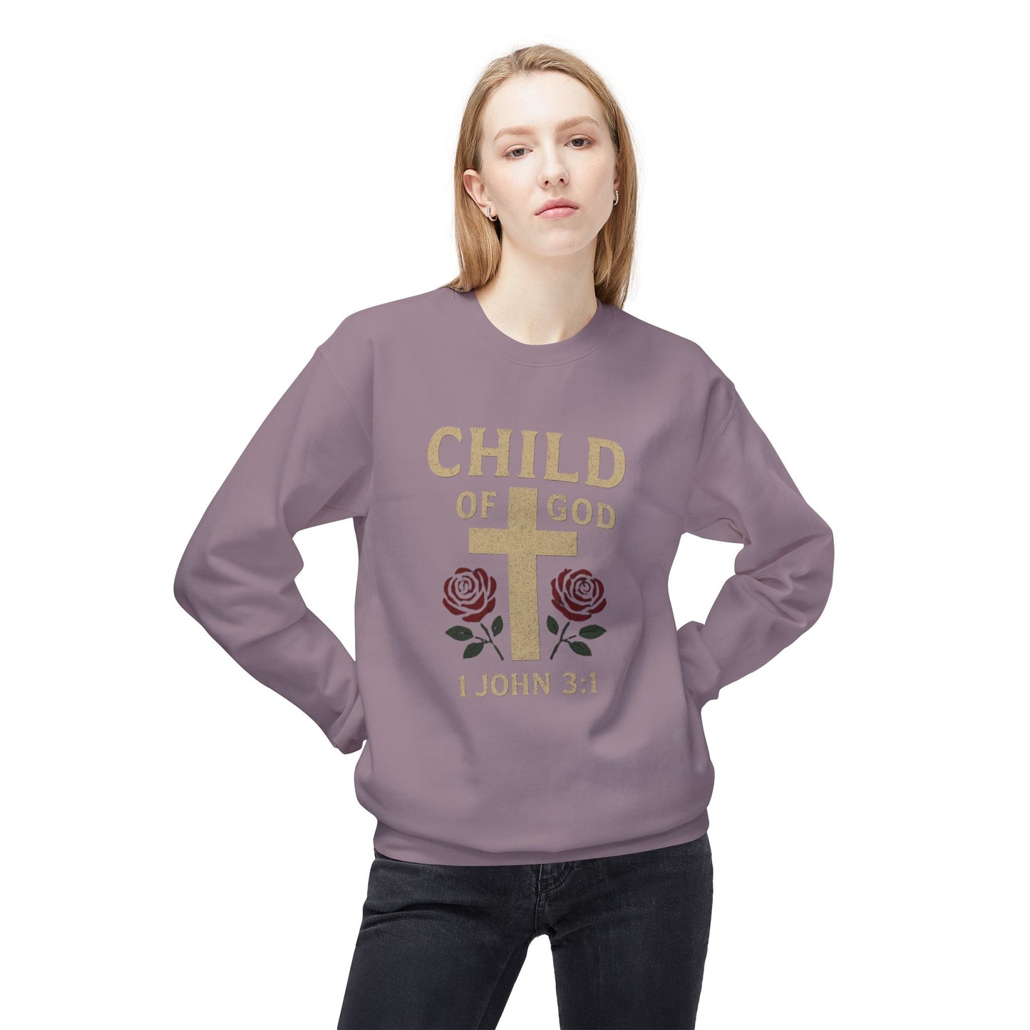 Christian Sweatshirt - 1 John 3:1 'Child of God'