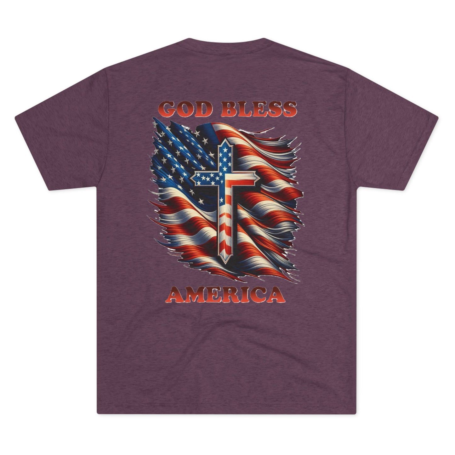 Unisex Tri-Blend Crew Tee "GOD BLESS AMERICA"