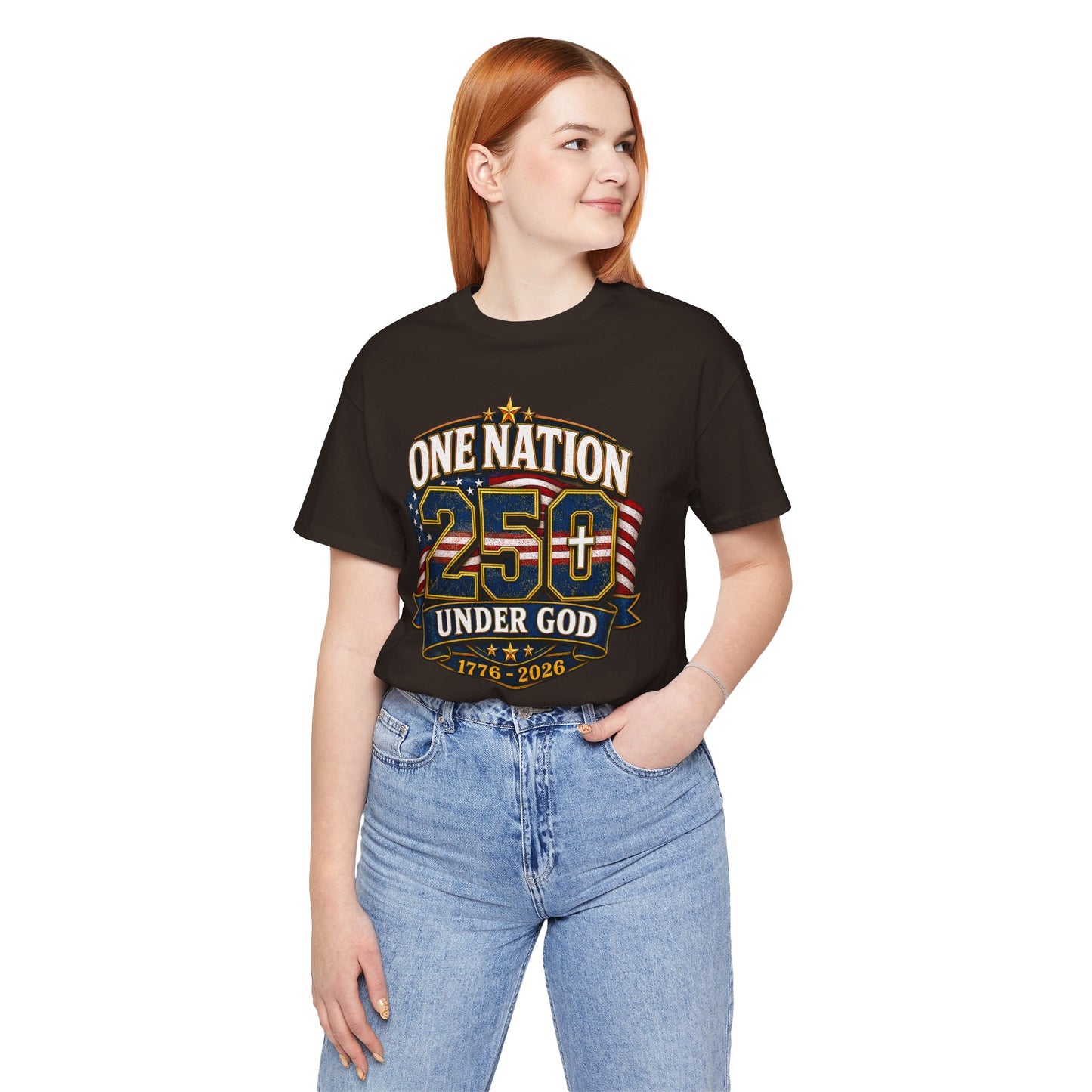 250th USA Independence T-Shirt — "One Nation Under God" 1776–2026 Patriotic Tee
