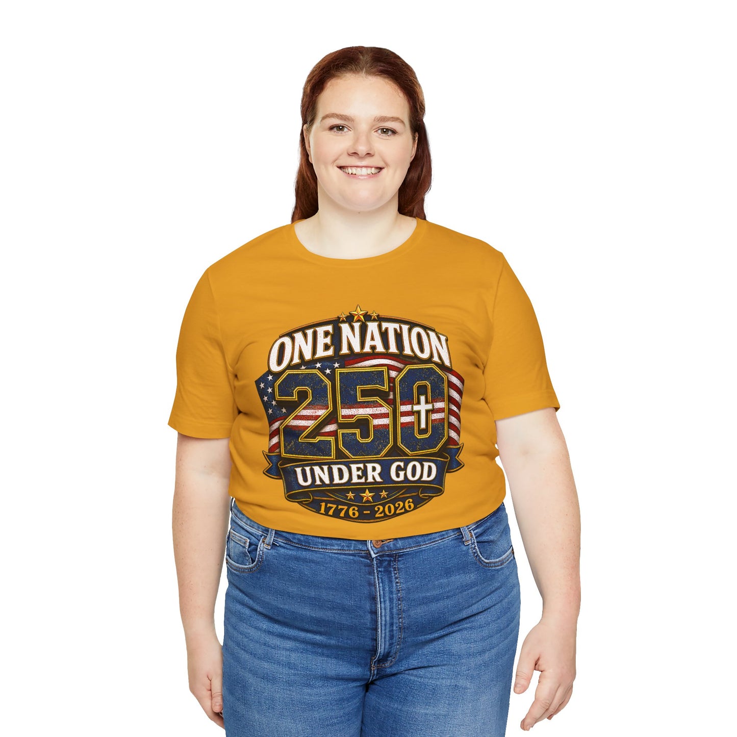 250th USA Independence T-Shirt — "One Nation Under God" 1776–2026 Patriotic Tee