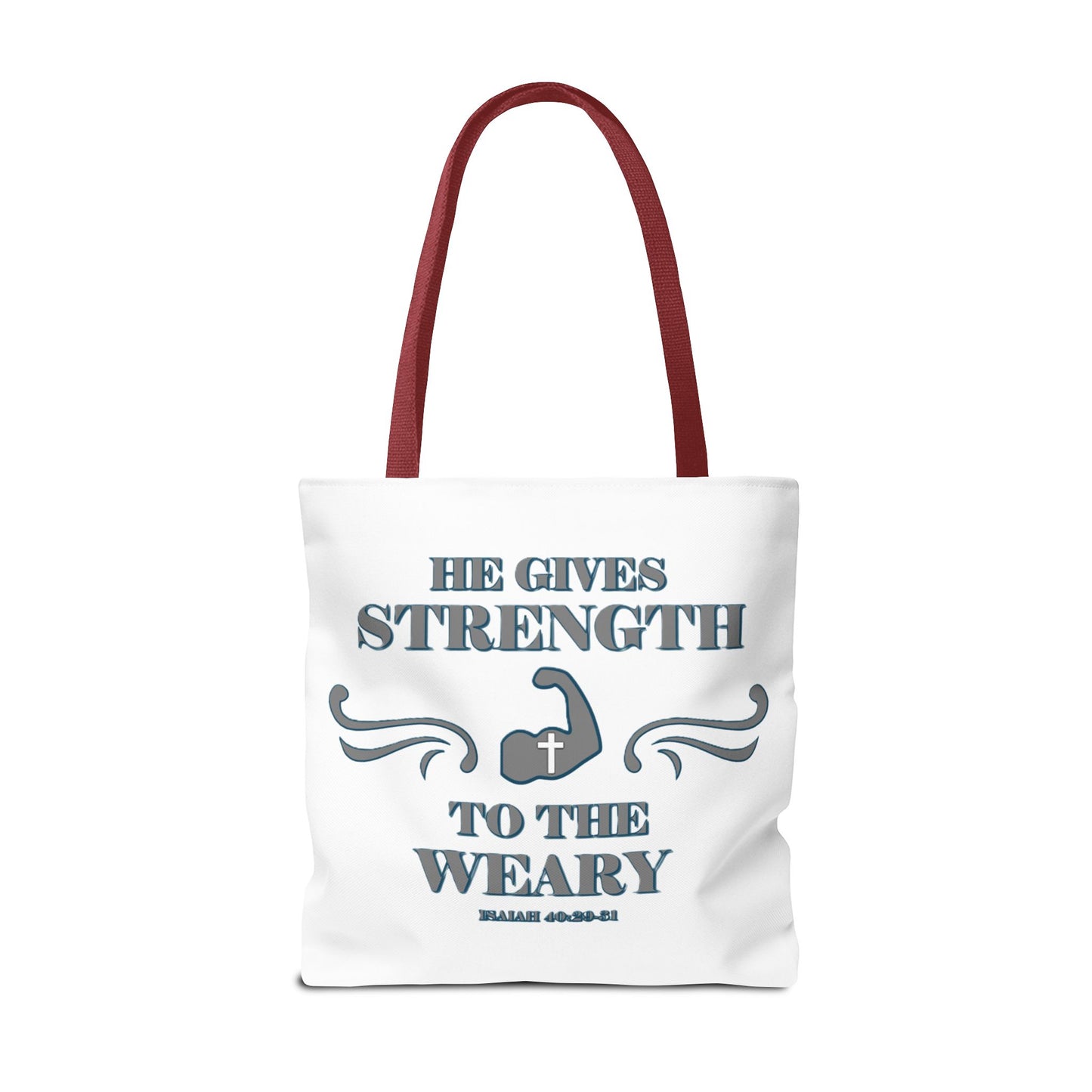 Tote Bag with Bible Verse Isaiah 40:29-31