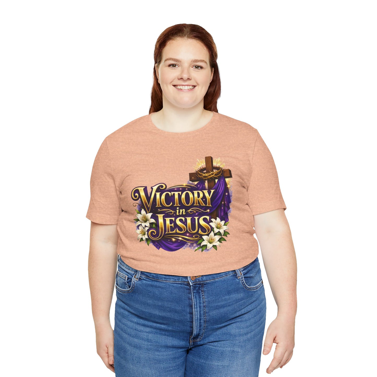 Victory In Jesus Christian T-Shirt — Cross Faith Tee
