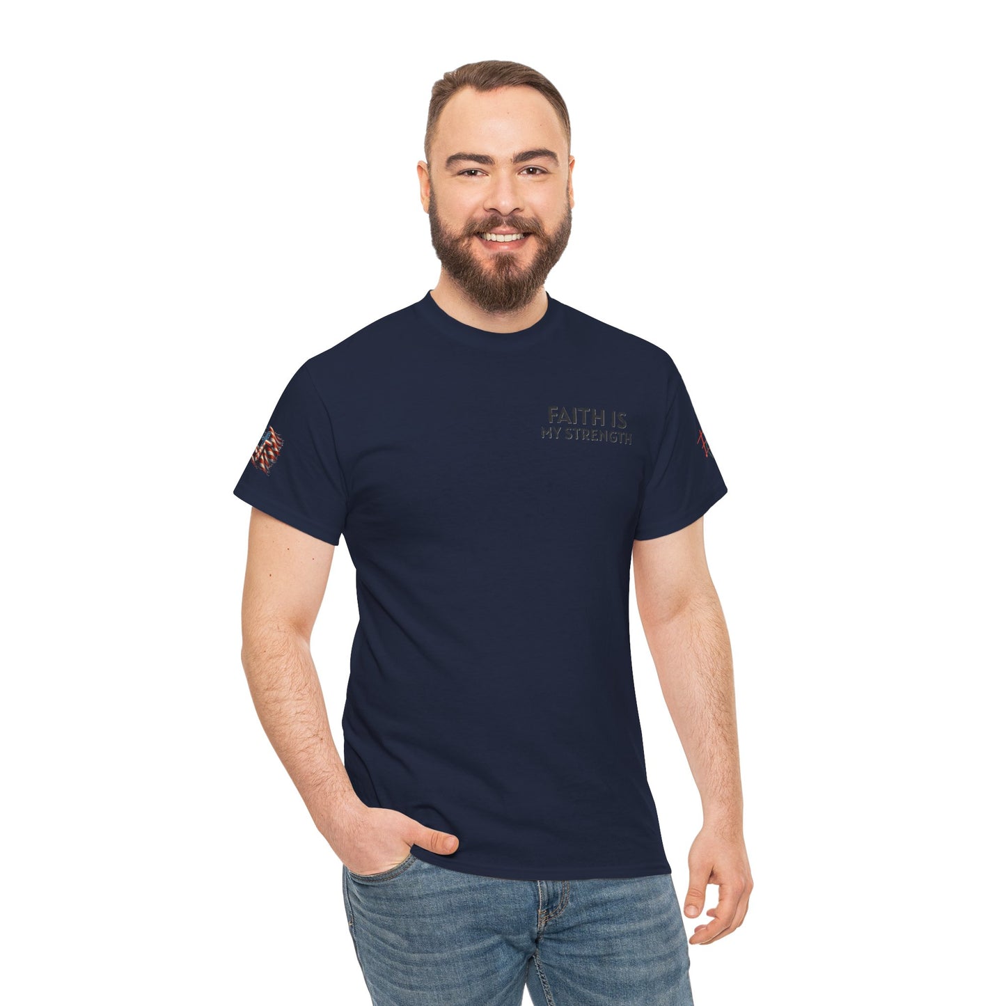 Christian Tee - Philippians 4:13 'Faith Is My Strength' (Copy)