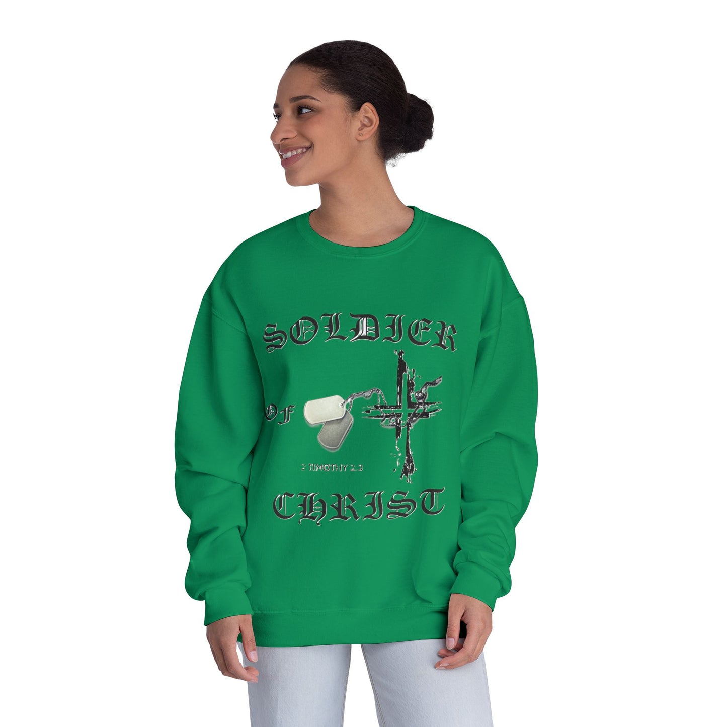 Christian Military Sweatshirt: Soldier of Christ Unisex NuBlend® Crewneck