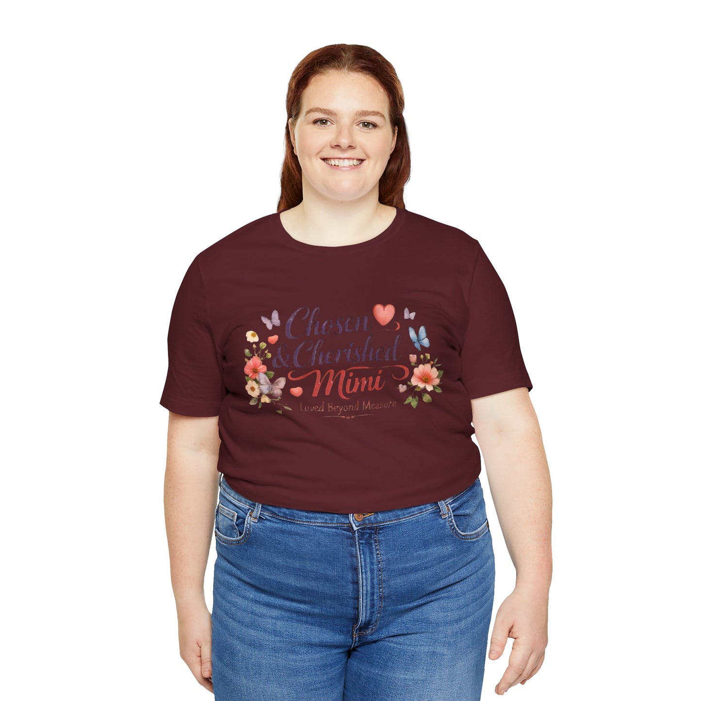 Chosen & Cherished Mimi Tee — Floral 'Loved Beyond Measure' Grandma Shirt