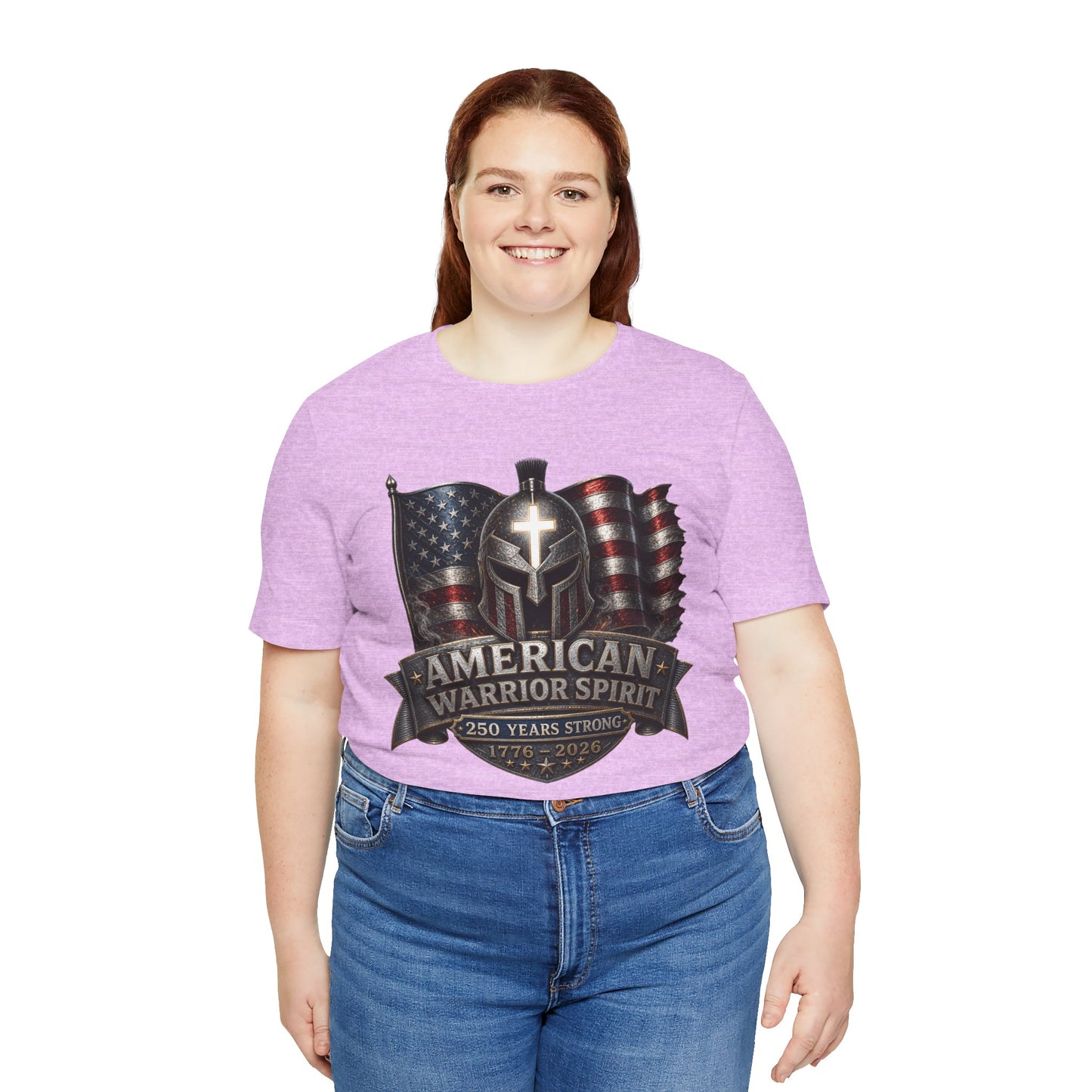 American Warrior Spirit T-Shirt – Patriotic 250 Years Strong Tee (1776–2026)