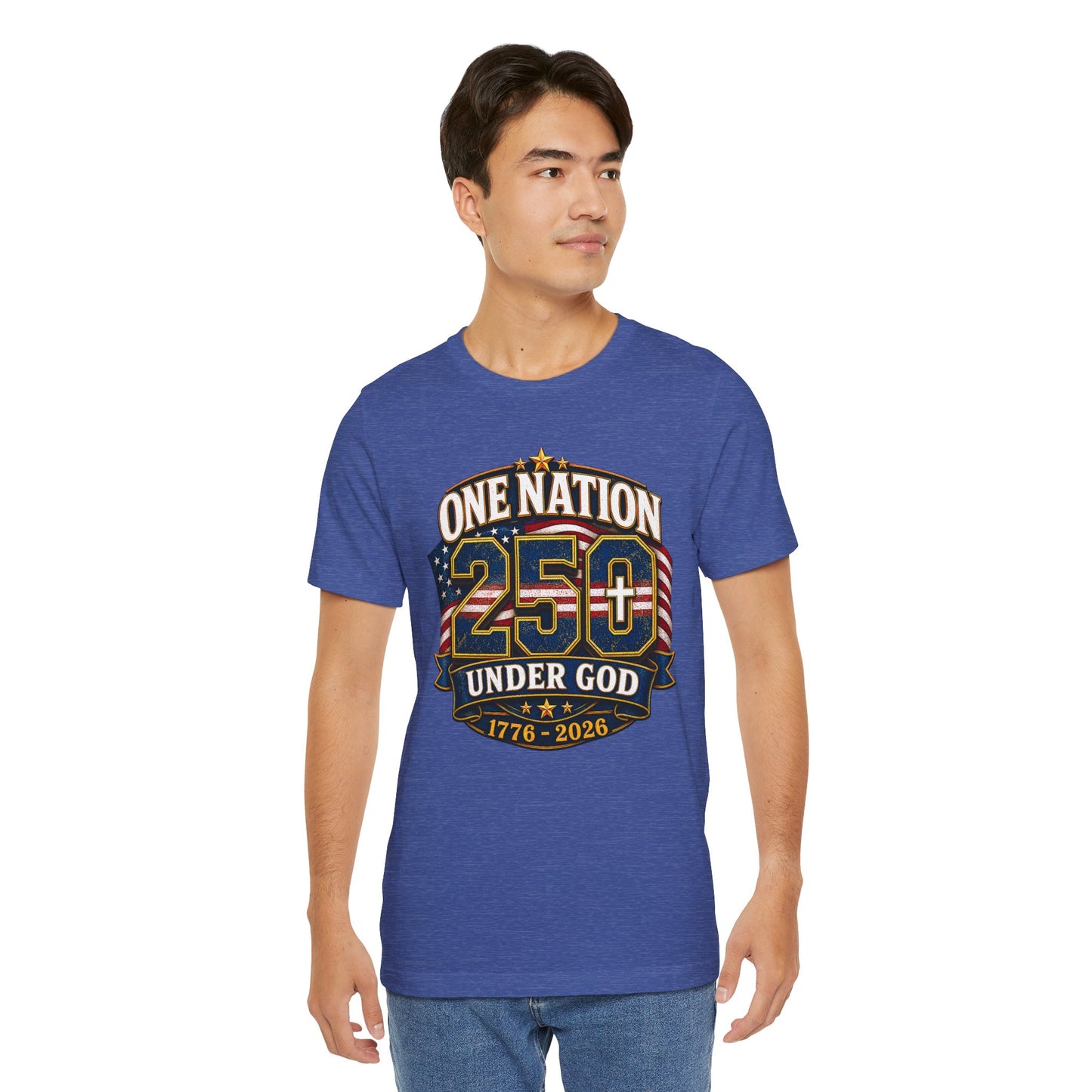 250th USA Independence T-Shirt — "One Nation Under God" 1776–2026 Patriotic Tee