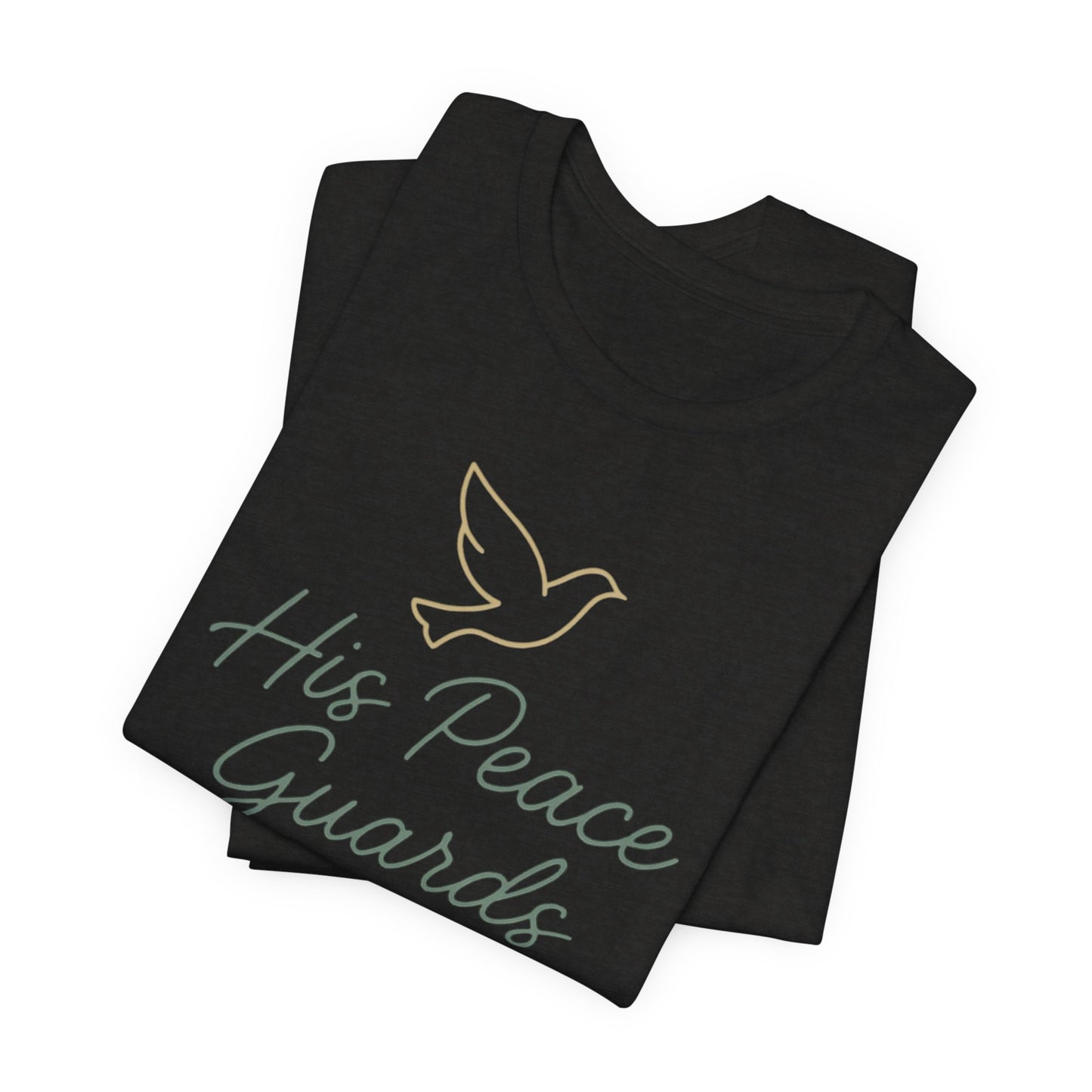 His Peace Guards My Heart Tee — Philippians 4:7 Christian Dove T-Shirt