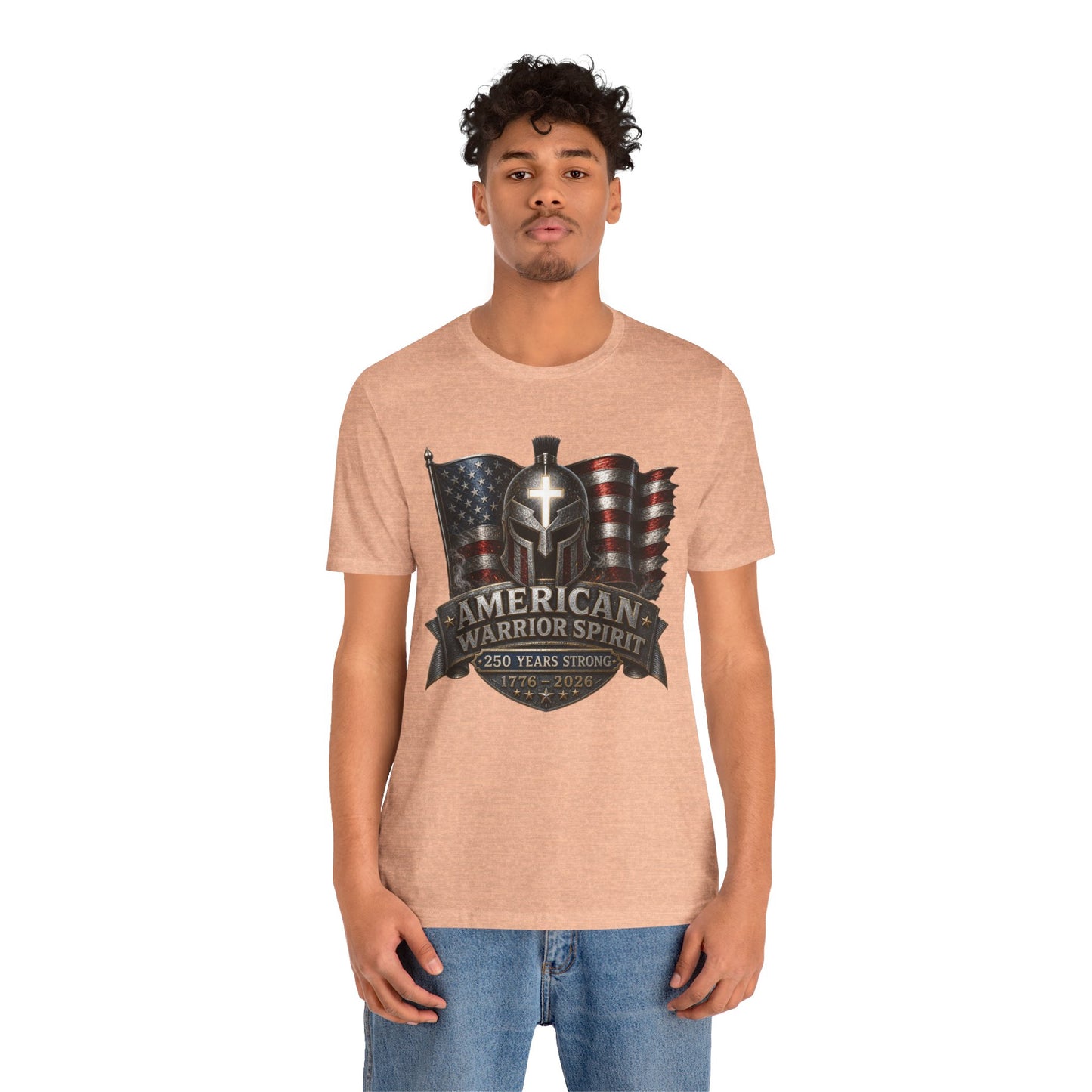 American Warrior Spirit T-Shirt – Patriotic 250 Years Strong Tee (1776–2026)