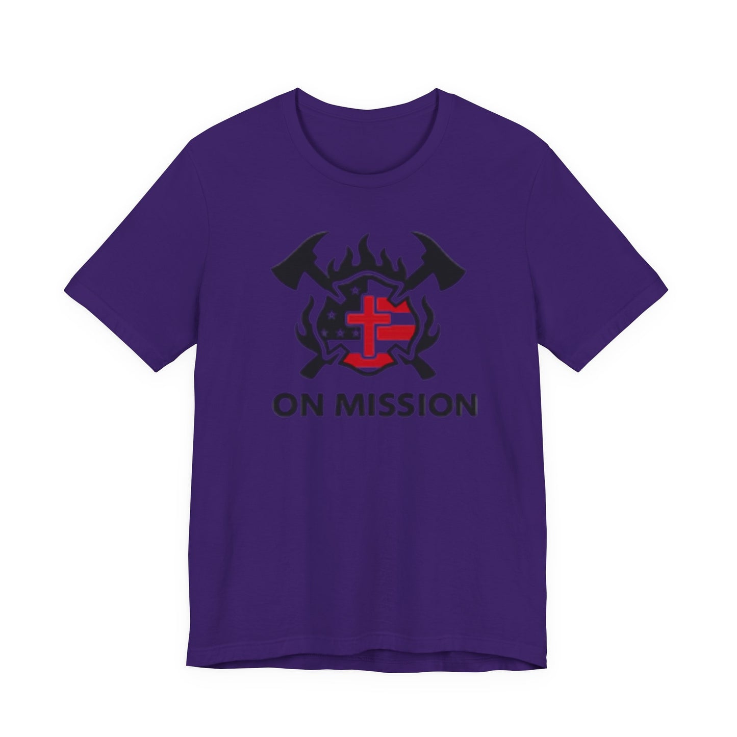 On Mission Christian Cross & American Flag T‑Shirt