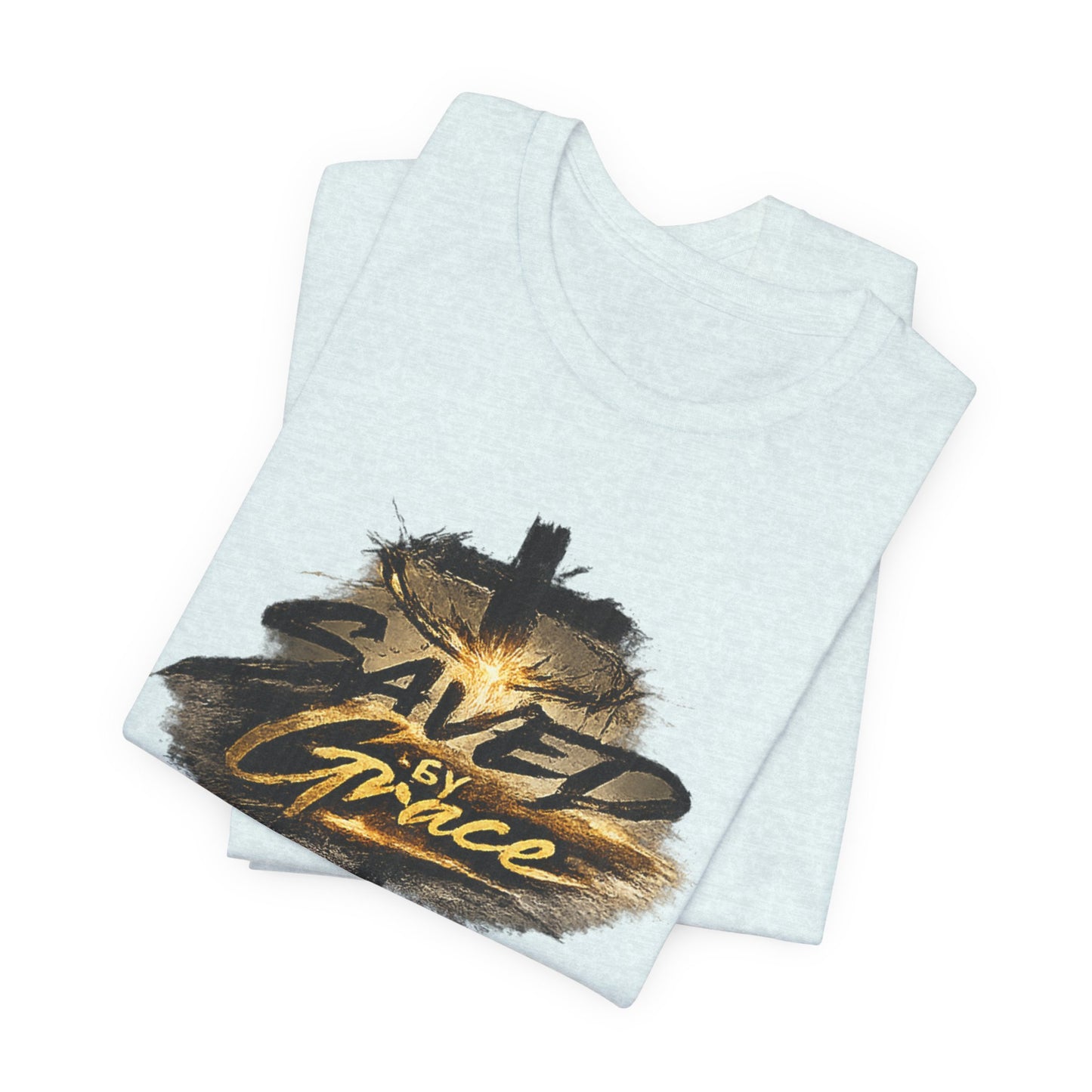 Saved By Grace T‑Shirt — Christian Cross Faith Tee
