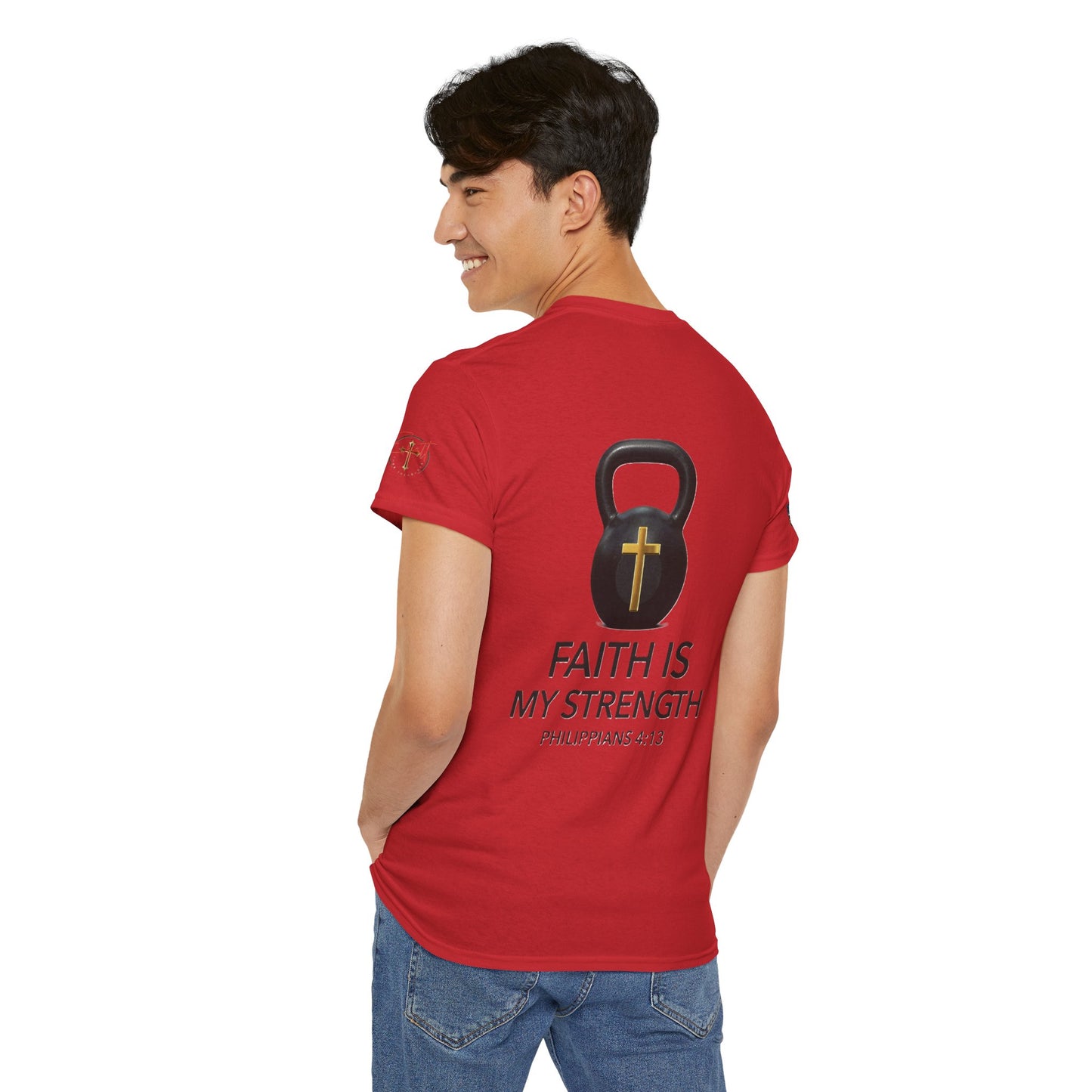 Christian Tee - Philippians 4:13 'Faith Is My Strength' (Copy)