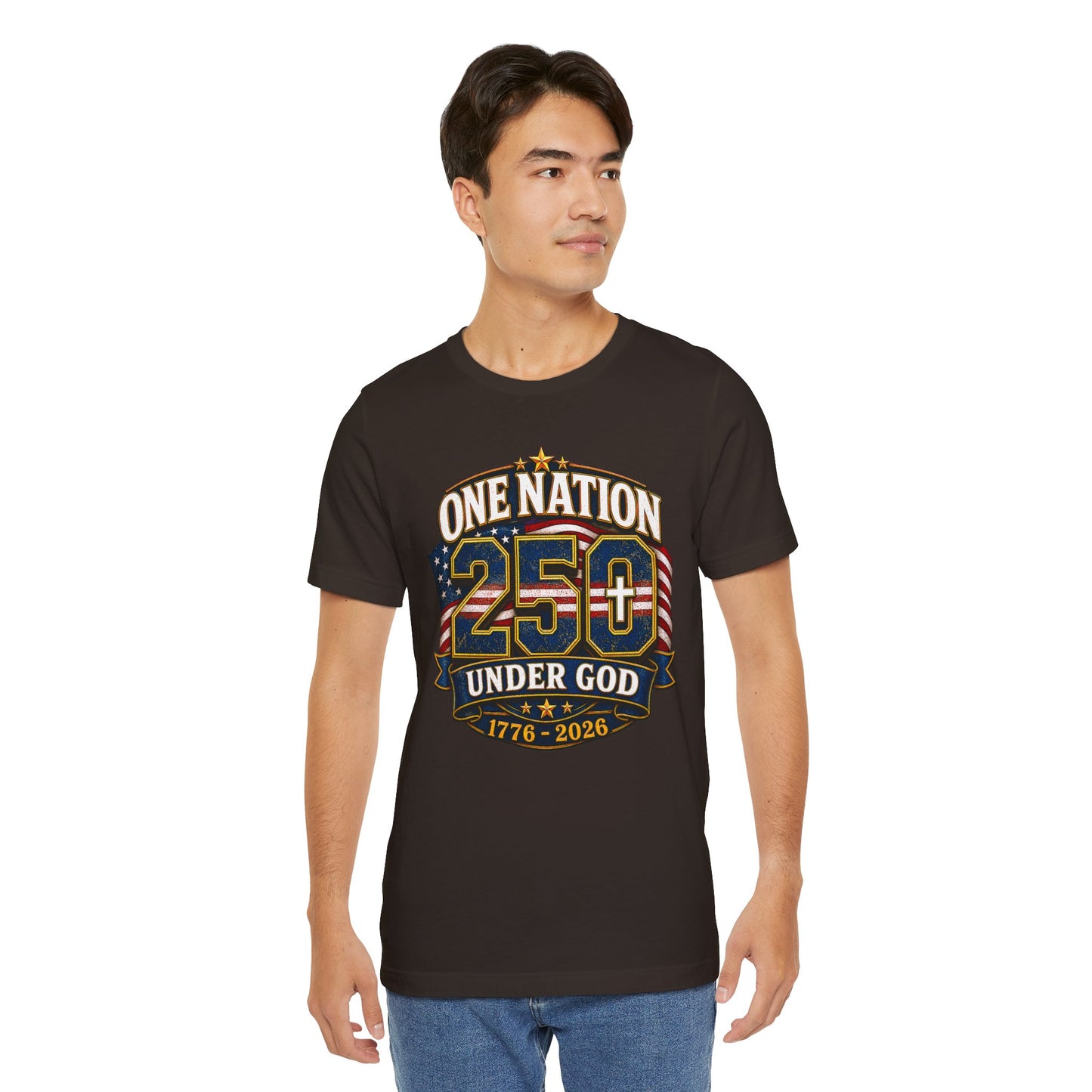 250th USA Independence T-Shirt — "One Nation Under God" 1776–2026 Patriotic Tee