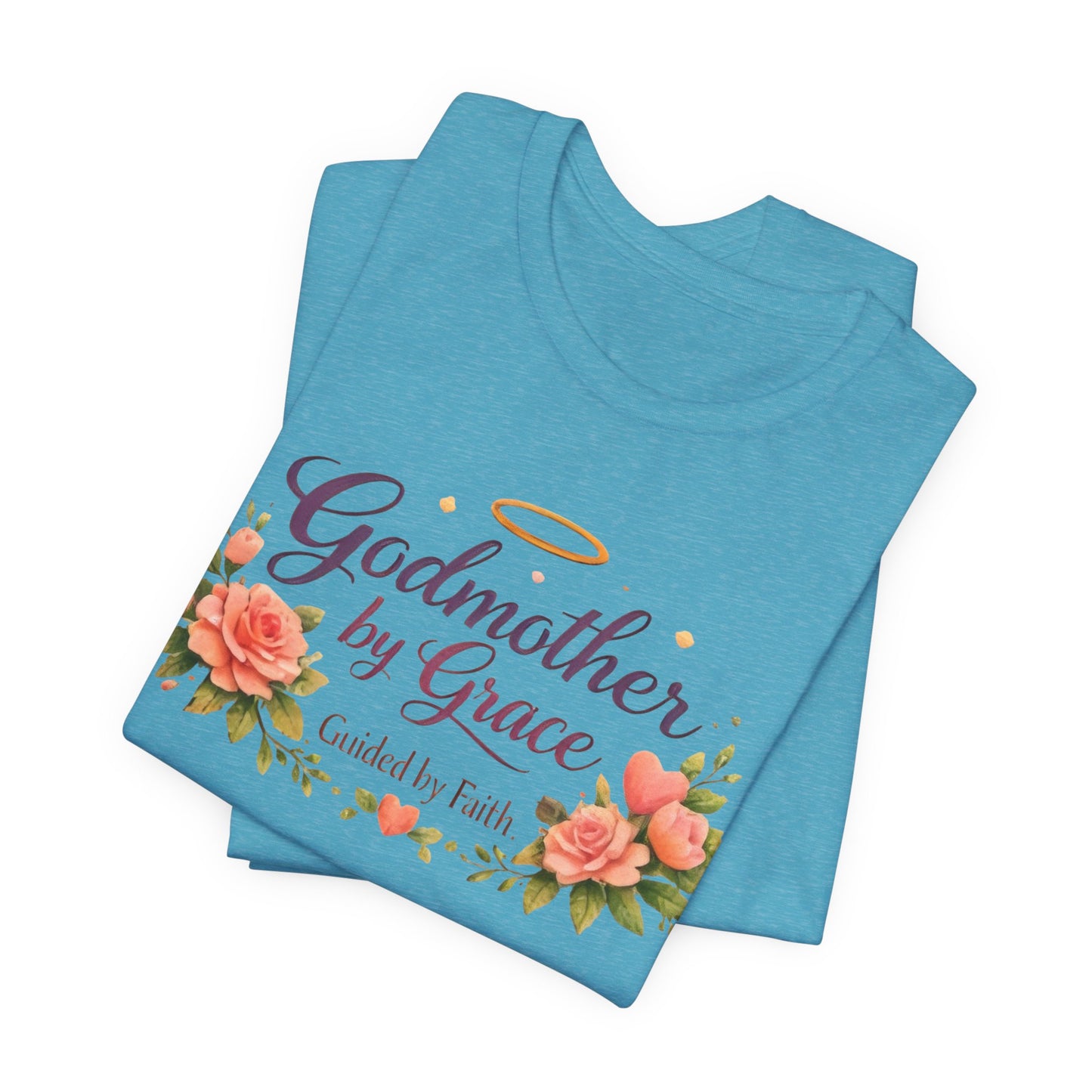 Godmother by Grace Floral Tee — 'Guided by Faith' Godmother T-Shirt