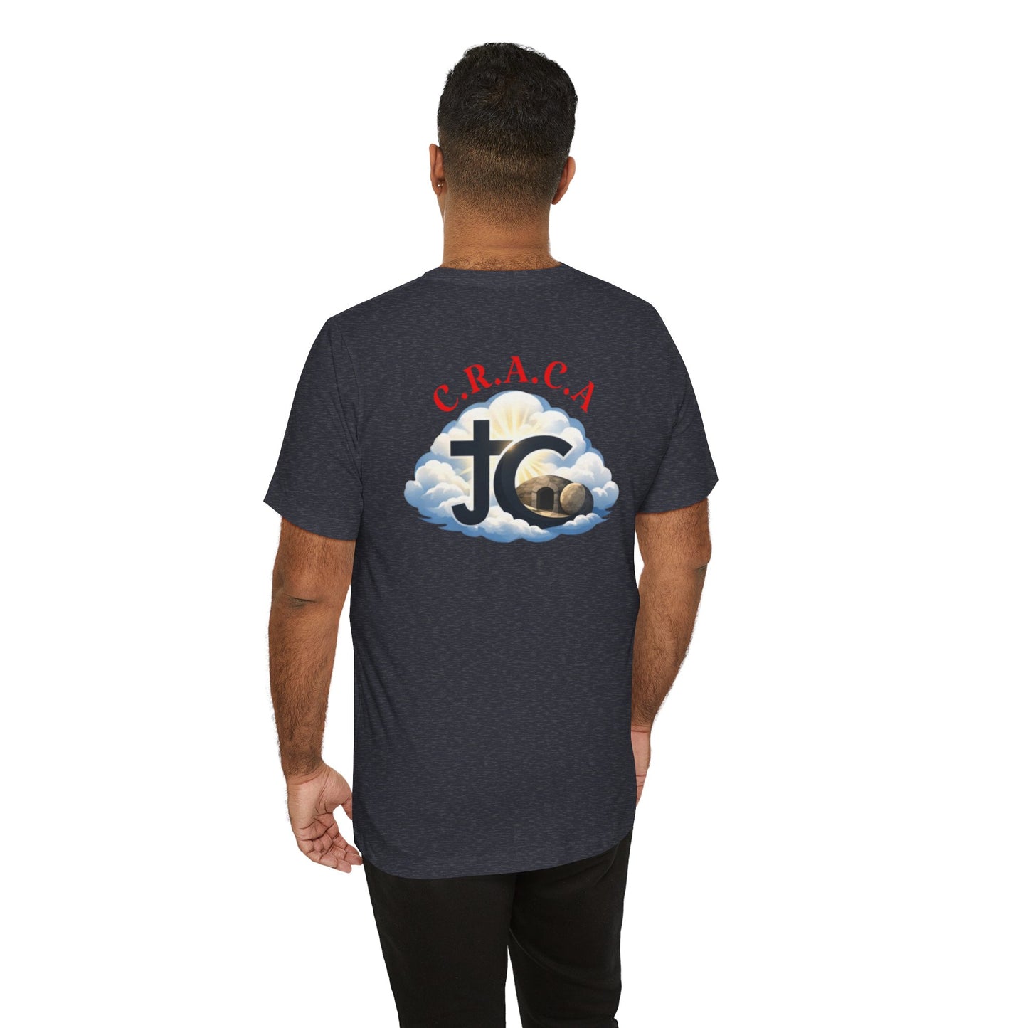 Christian JC Cross Tee — CRACA (Crucified.Risen.And.Coming.Again) Graphic T‑Shirt