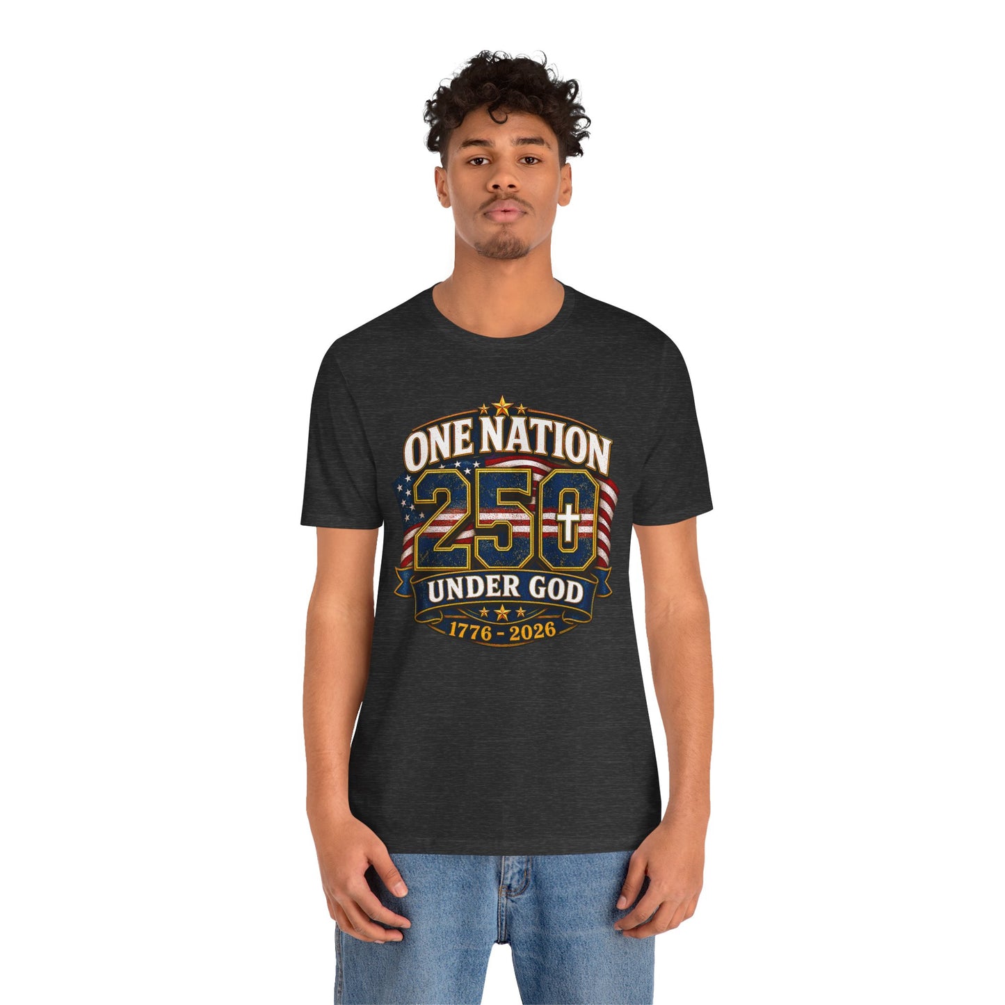250th USA Independence T-Shirt — "One Nation Under God" 1776–2026 Patriotic Tee