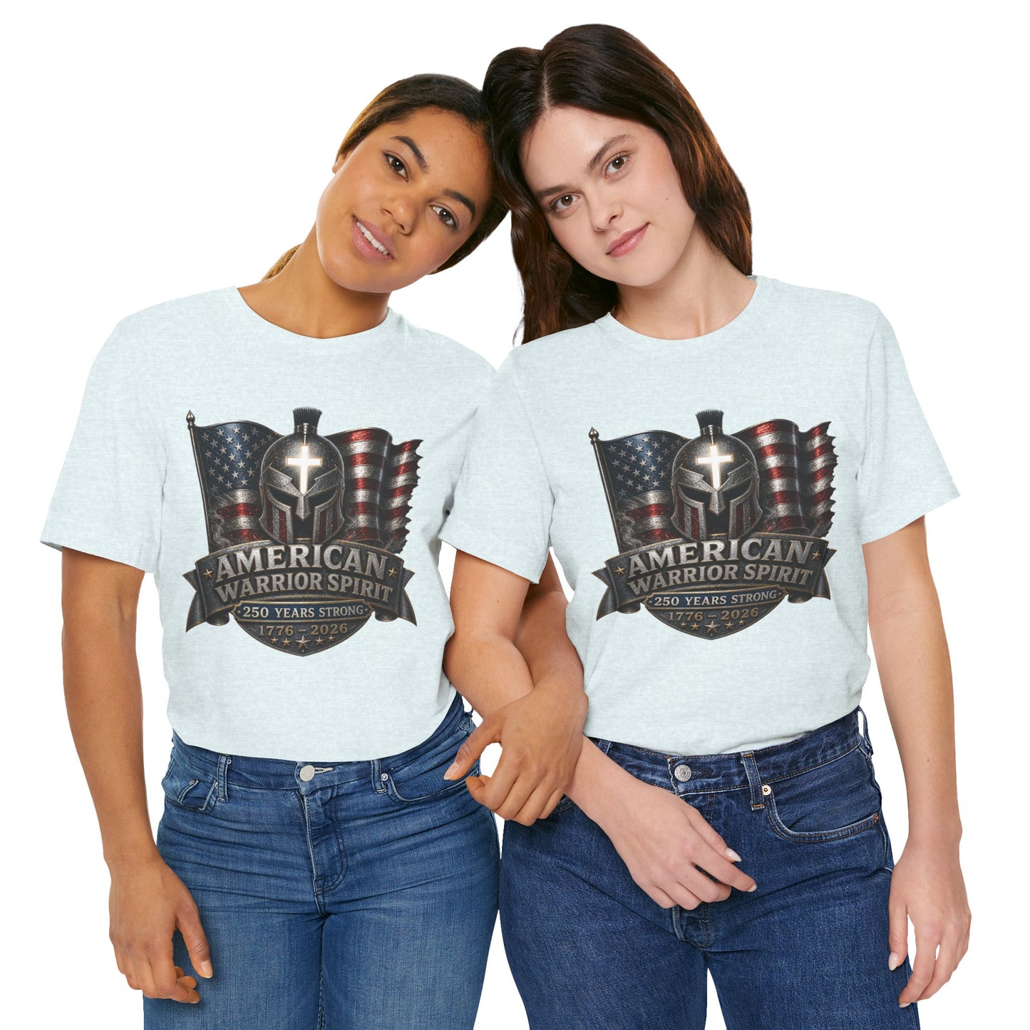 American Warrior Spirit T-Shirt – Patriotic 250 Years Strong Tee (1776–2026)