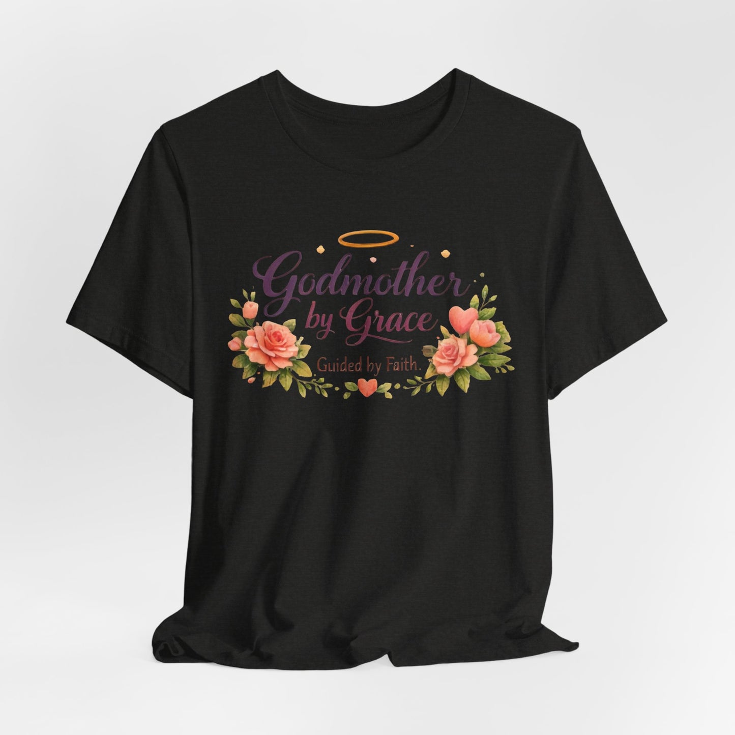 Godmother by Grace Floral Tee — 'Guided by Faith' Godmother T-Shirt