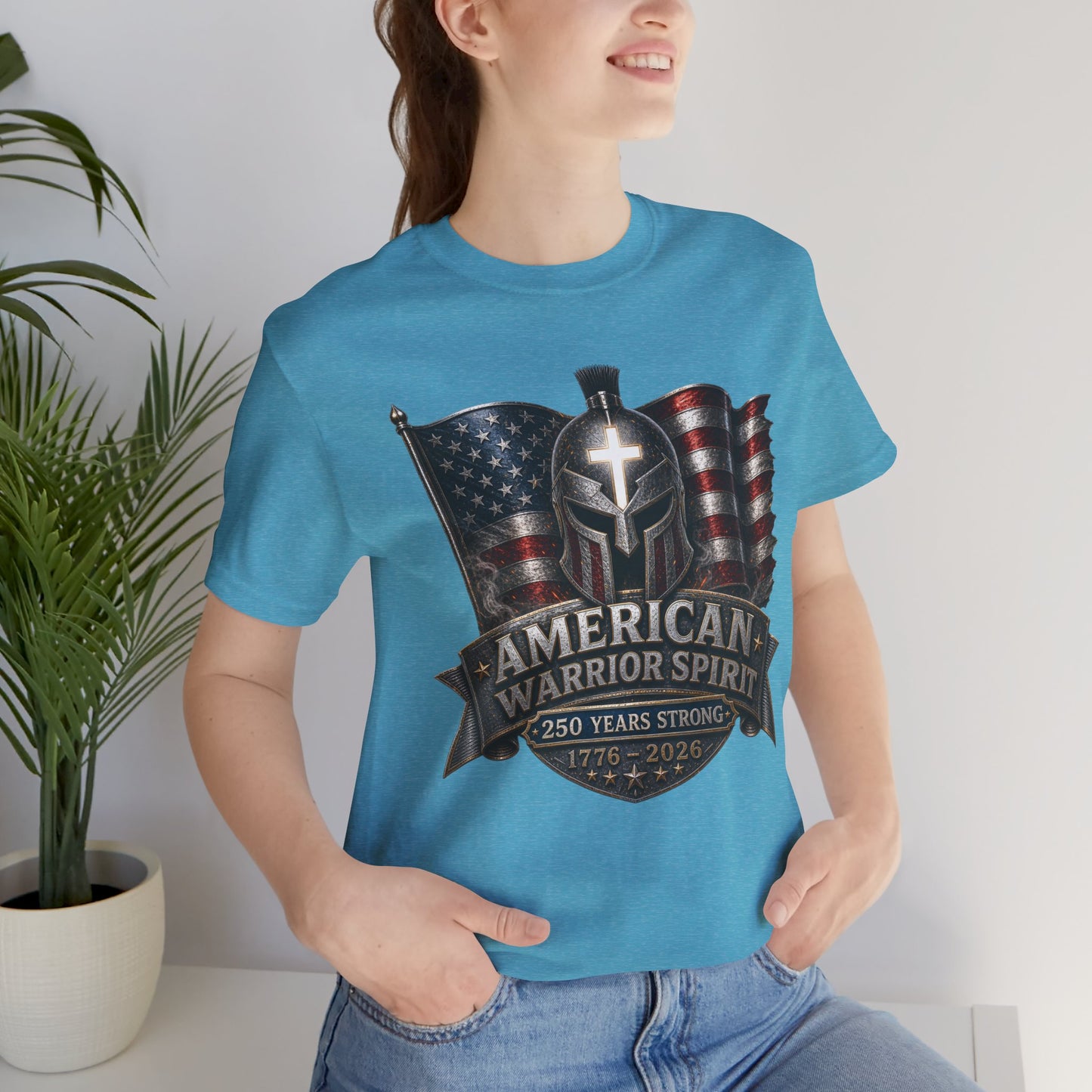 American Warrior Spirit T-Shirt – Patriotic 250 Years Strong Tee (1776–2026)