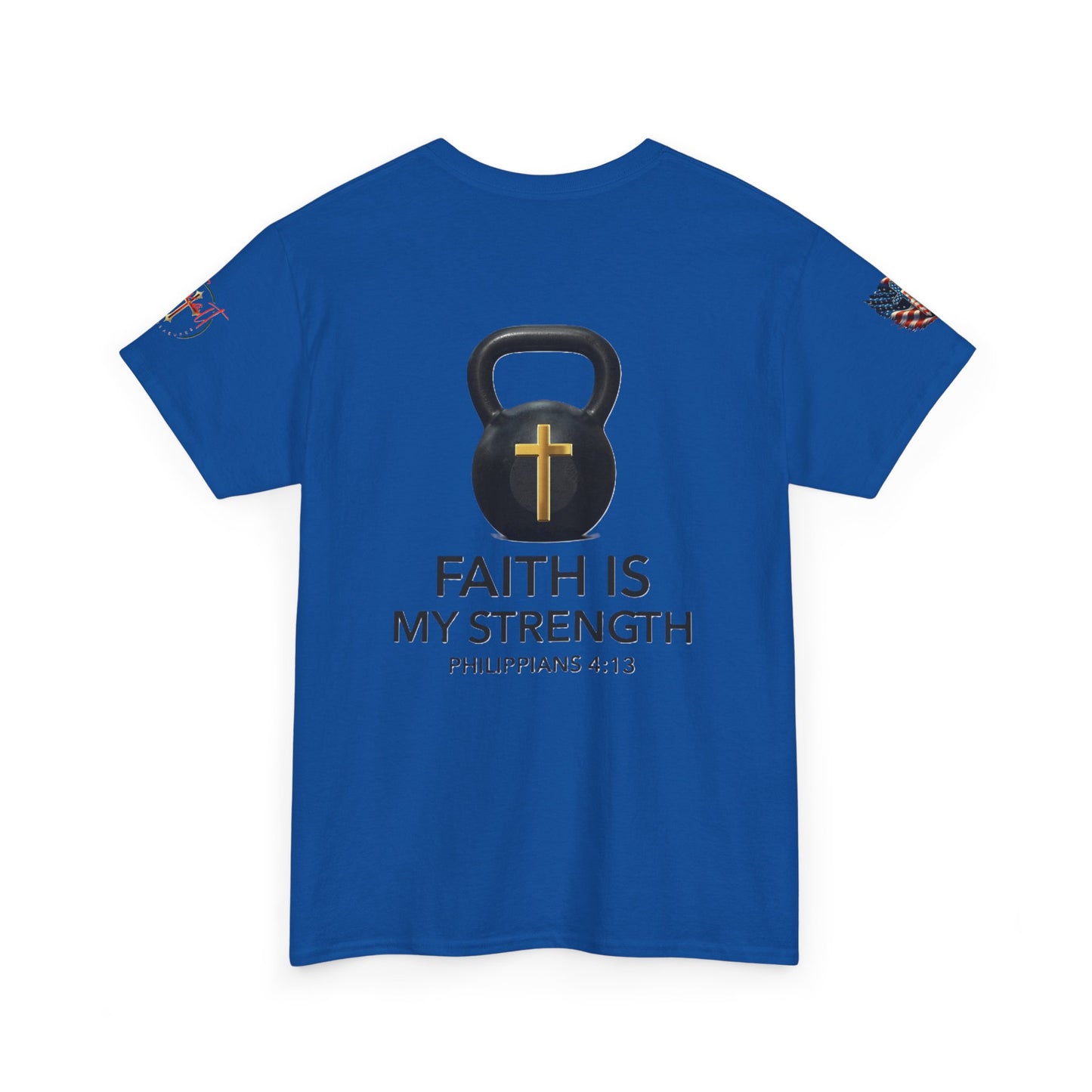 Christian Tee - Philippians 4:13 'Faith Is My Strength' (Copy)