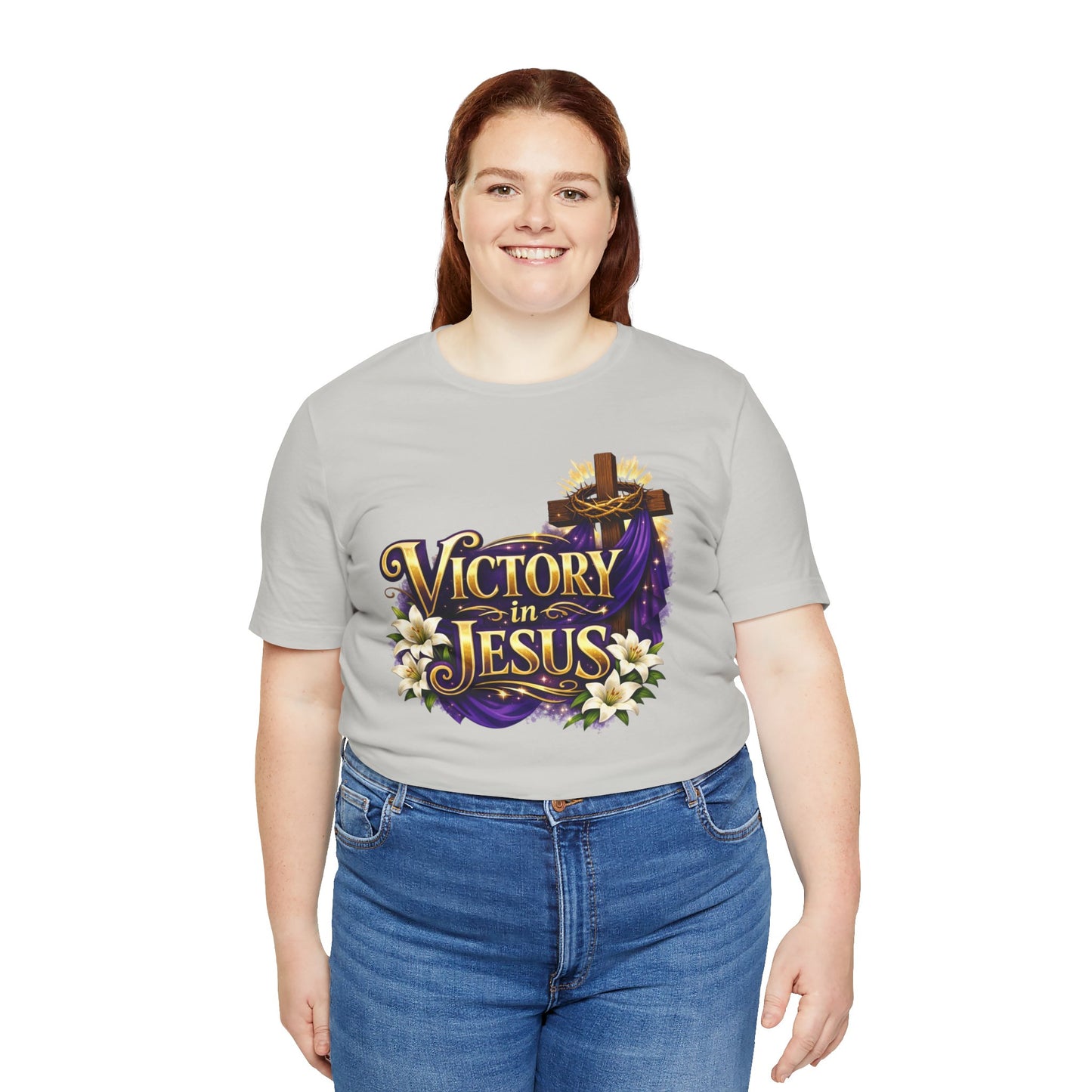 Victory In Jesus Christian T-Shirt — Cross Faith Tee