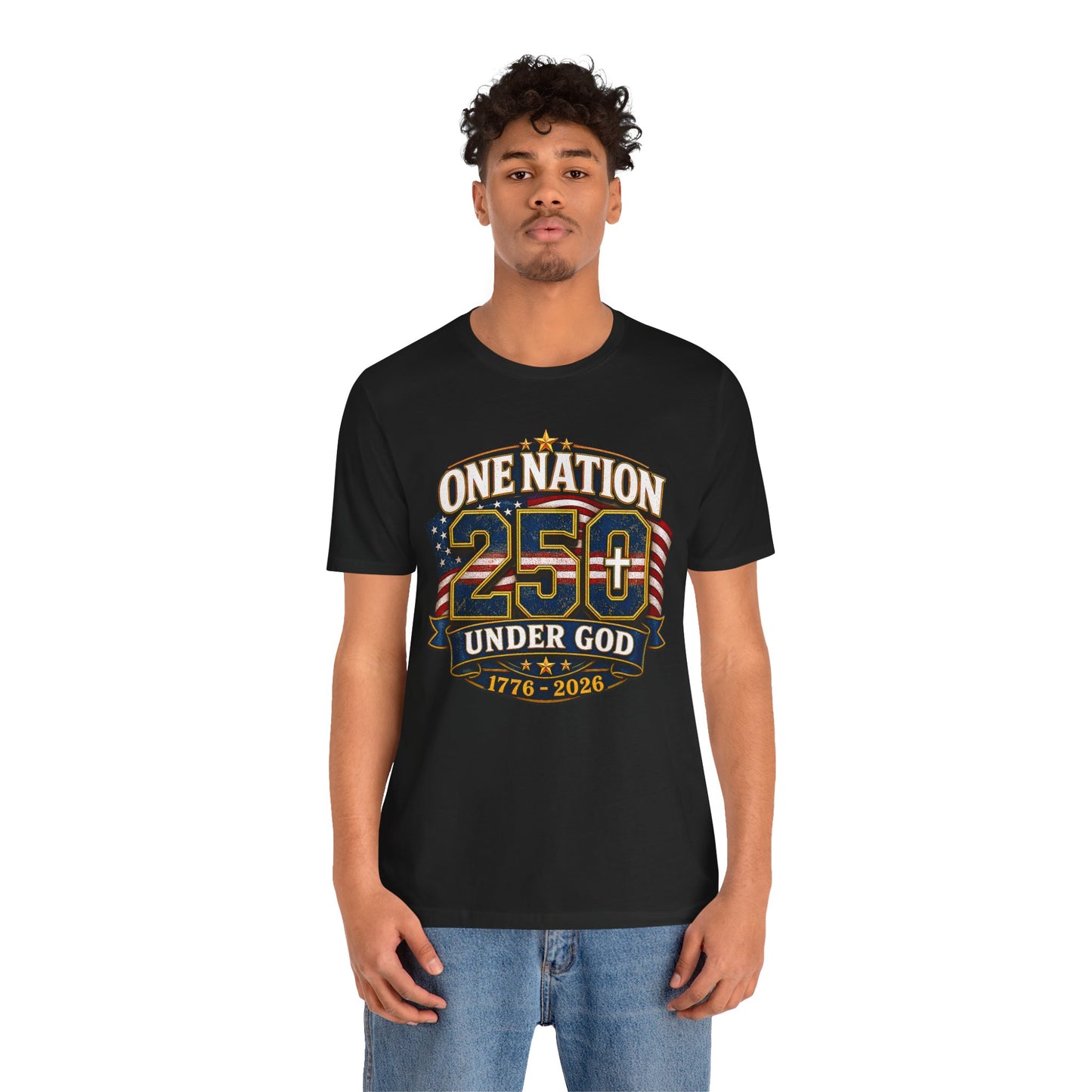 250th USA Independence T-Shirt — "One Nation Under God" 1776–2026 Patriotic Tee