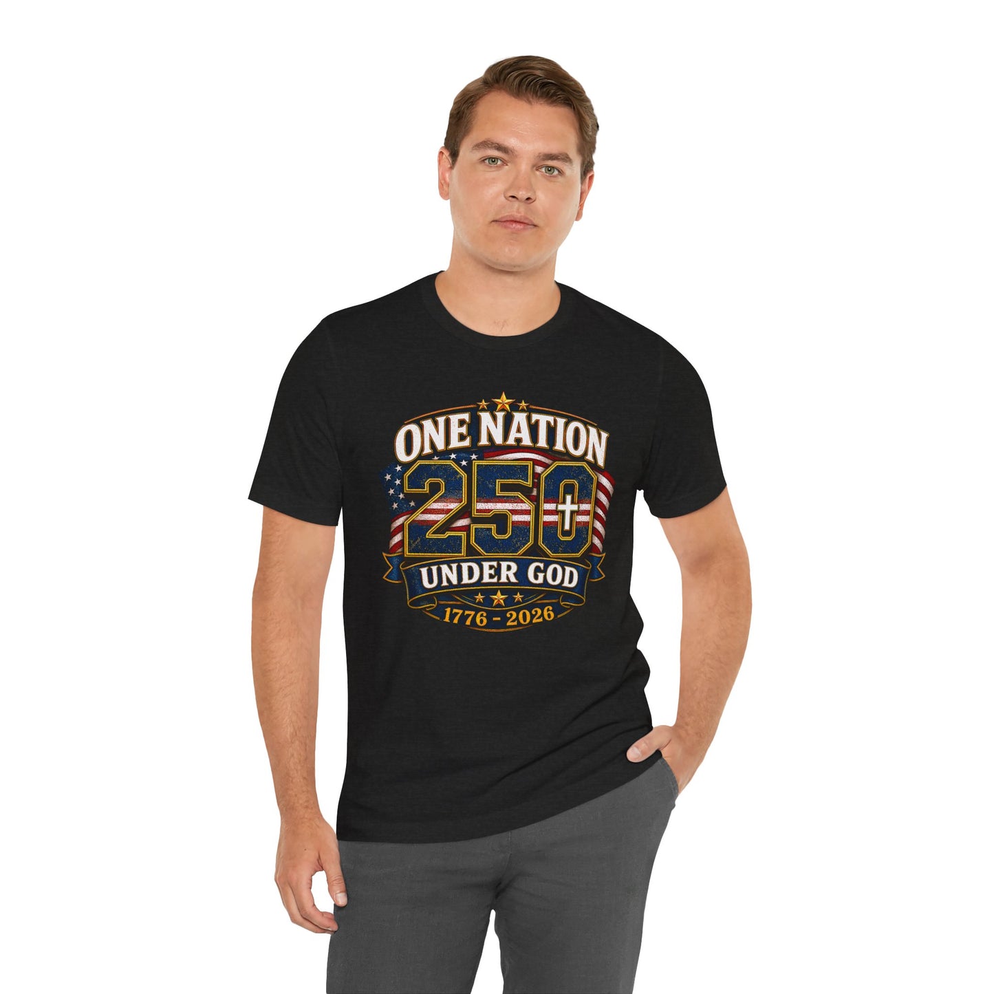 250th USA Independence T-Shirt — "One Nation Under God" 1776–2026 Patriotic Tee