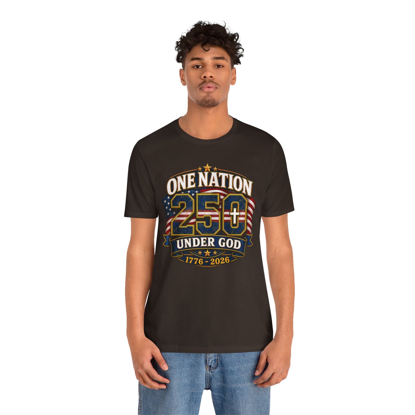 250th USA Independence T-Shirt — "One Nation Under God" 1776–2026 Patriotic Tee