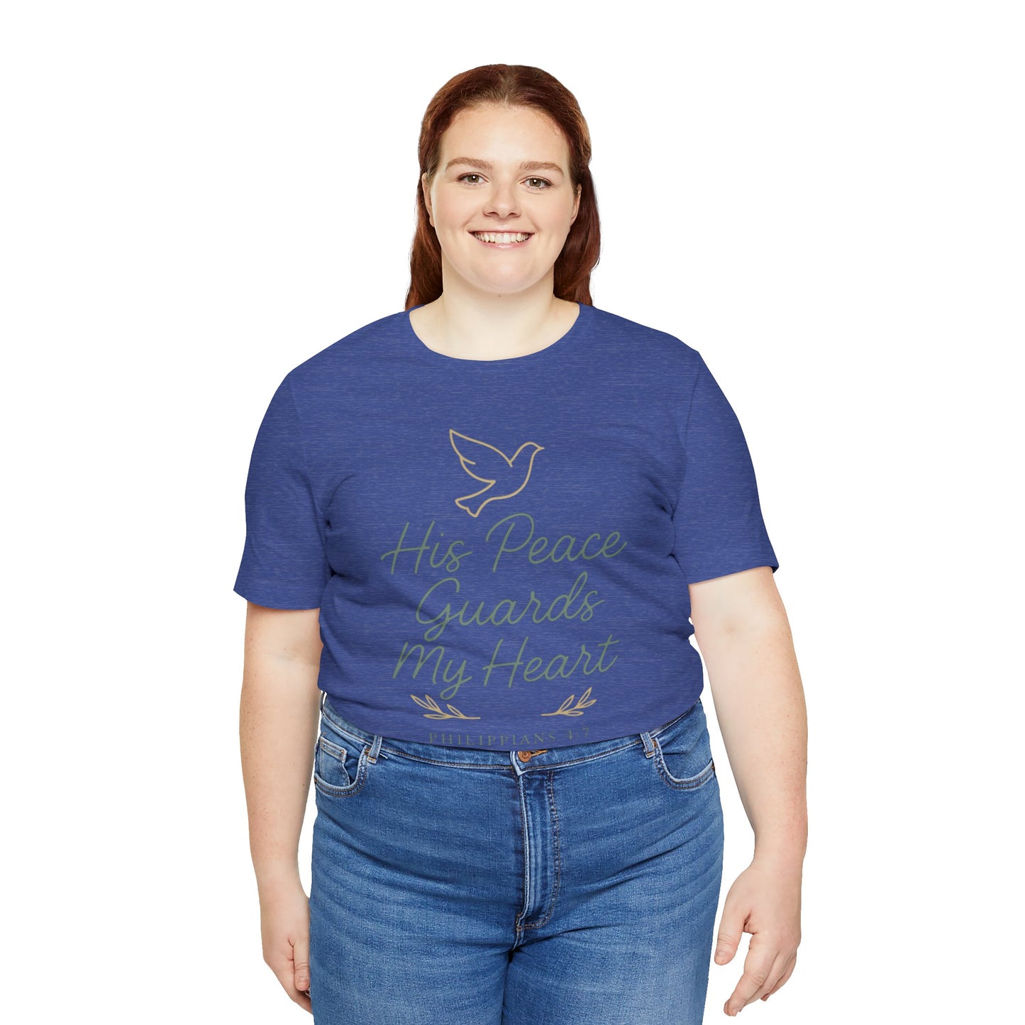 His Peace Guards My Heart Tee — Philippians 4:7 Christian Dove T-Shirt