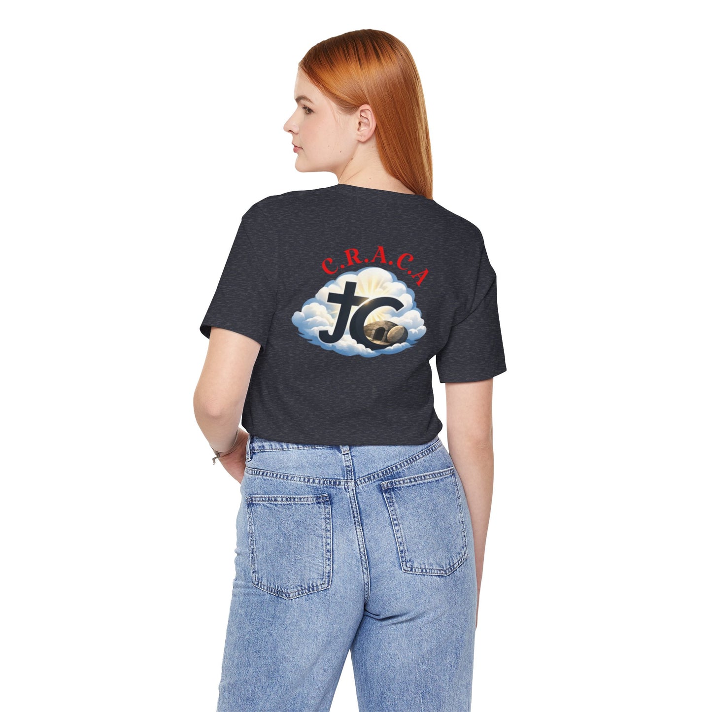 Christian JC Cross Tee — CRACA (Crucified.Risen.And.Coming.Again) Graphic T‑Shirt