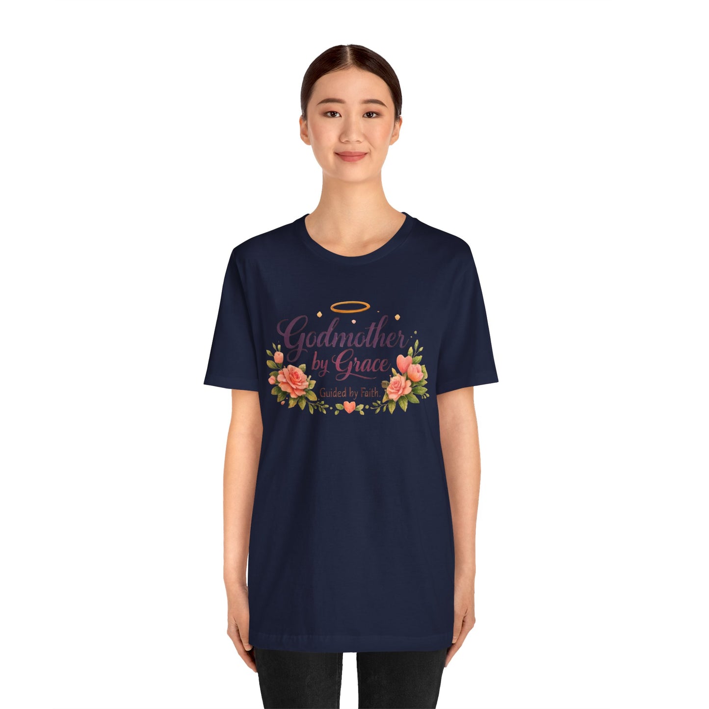 Godmother by Grace Floral Tee — 'Guided by Faith' Godmother T-Shirt